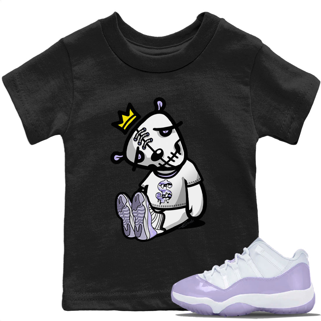 Jordan 11 Pure Violet Sneaker Matching T-Shirt Dead Dolls Sneaker Tees Jordan 11 Pure Violet Sneaker Release Tees Kids Shirts
