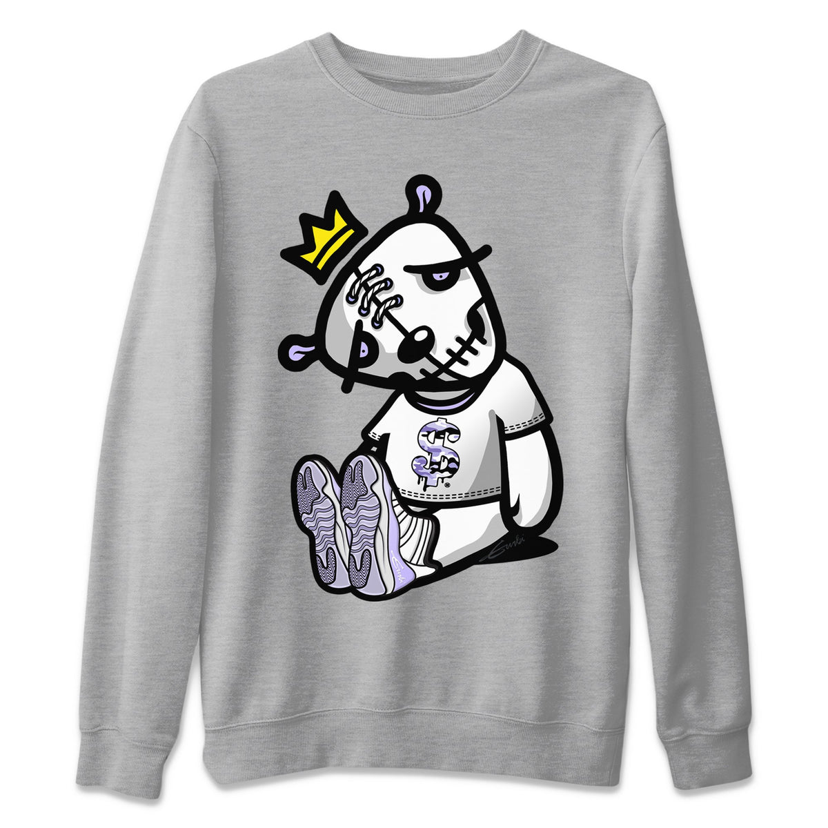 Jordan 11 Pure Violet Sneaker Matching T-Shirt Dead Dolls Sneaker Tees Jordan 11 Pure Violet Sneaker Release Tees Crew Neck Tees