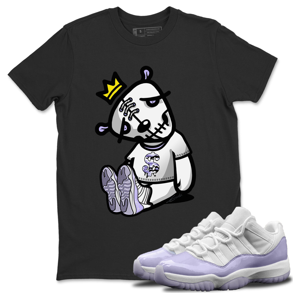 Jordan 11 Pure Violet Sneaker Matching T-Shirt Dead Dolls Sneaker Tees Jordan 11 Pure Violet Sneaker Release Tees Crew Neck Tees
