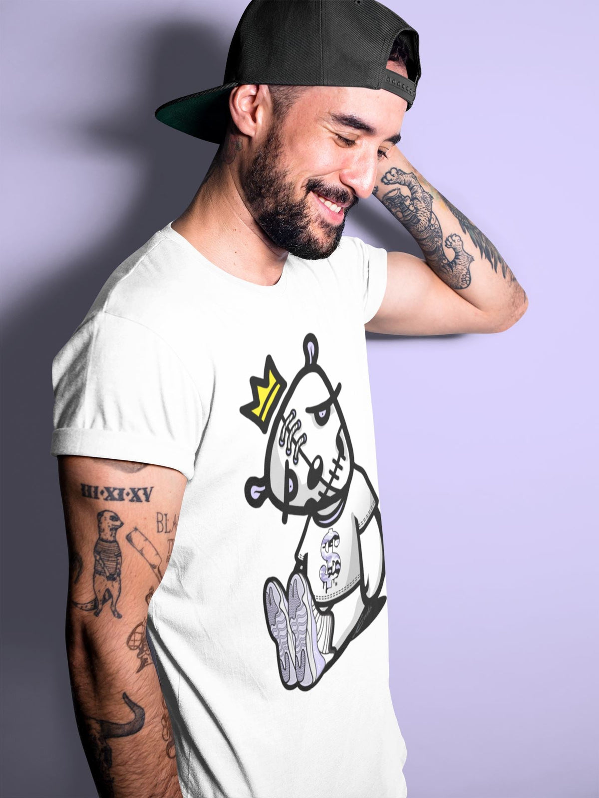 Jordan 11 Pure Violet Sneaker Matching T-Shirt Dead Dolls Sneaker Tees Jordan 11 Pure Violet Sneaker Release Tees Crew Neck Tees
