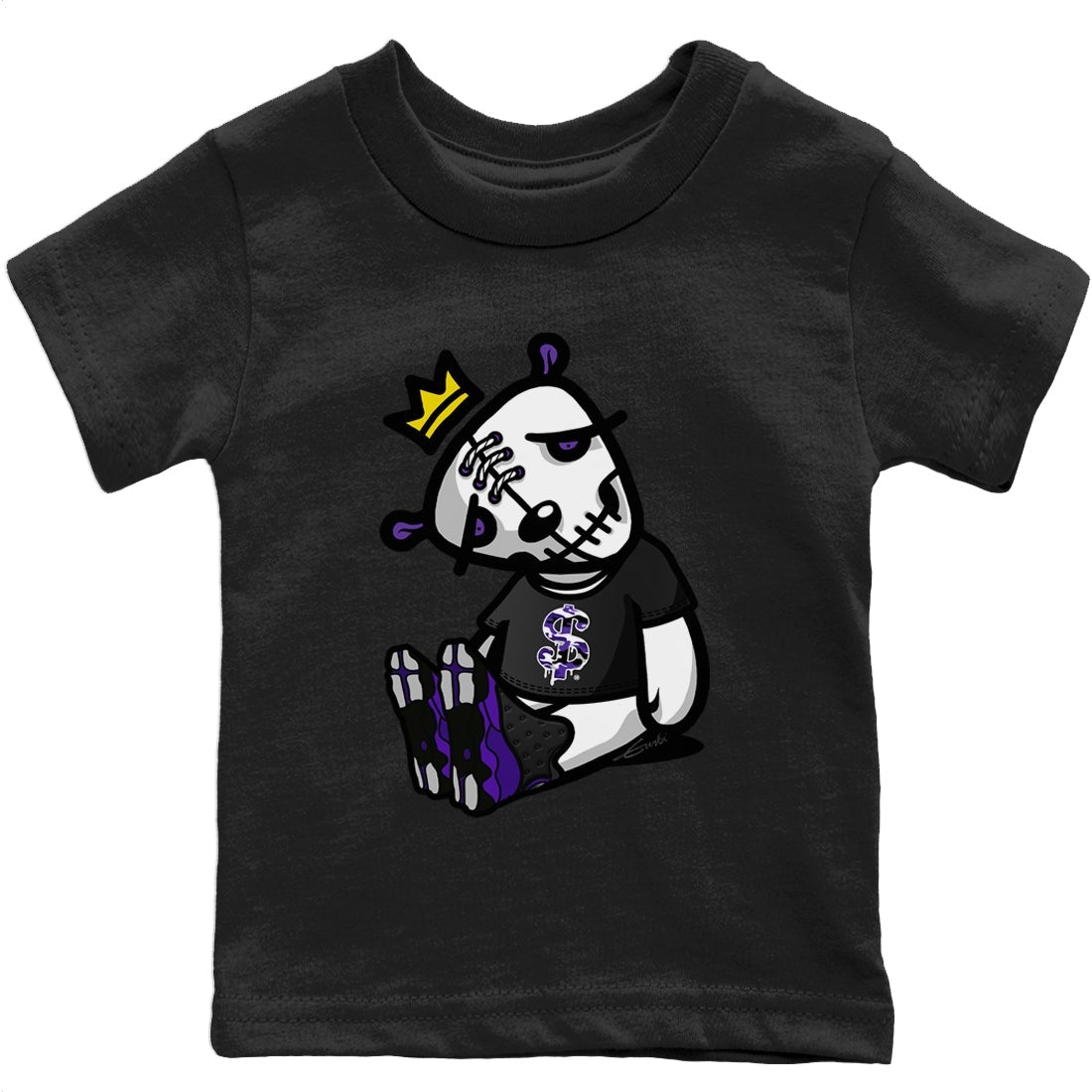 Jordan 13 Court Purple Sneaker Matching T-Shirt Dead Dolls Sneaker Tees Jordan 13 Court Purple Sneaker Release Tees Kids Shirts