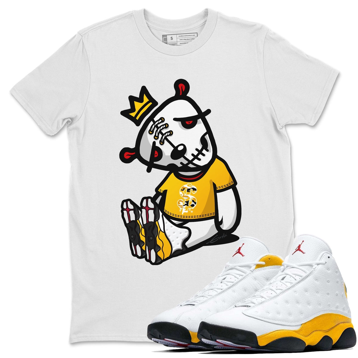 Jordan 13 Del Sol Sneaker Matching T-Shirt Dead Dolls Sneaker Tees Jordan 13 Del Sol Sneaker Release Tees Crew Neck Tees
