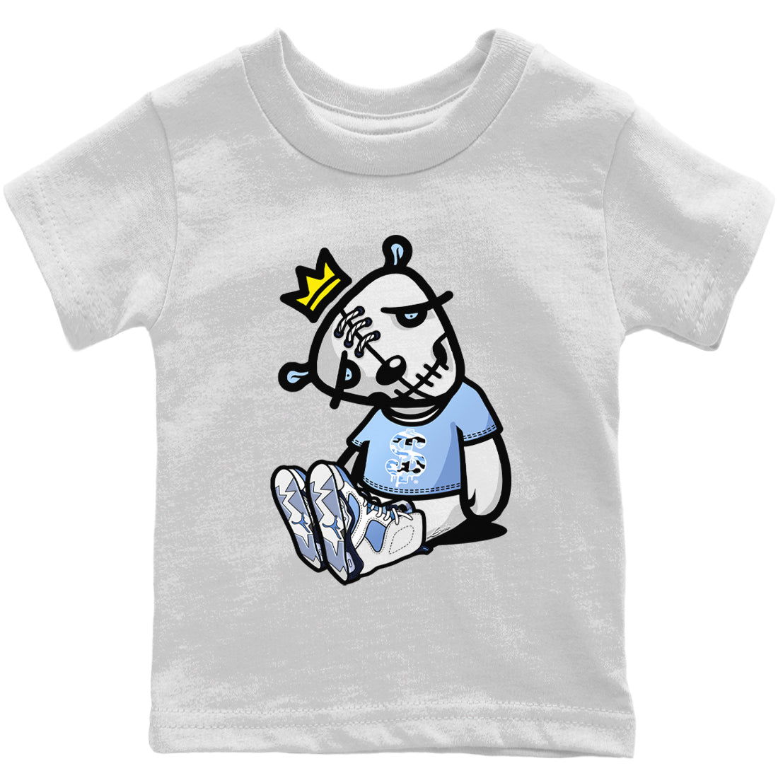 Jordan 6 UNC Shirt To Match Jordans Dead Dolls Sneaker Tees Jordan 6 UNC Drip Gear Zone Sneaker Matching Clothing Kids Shirts