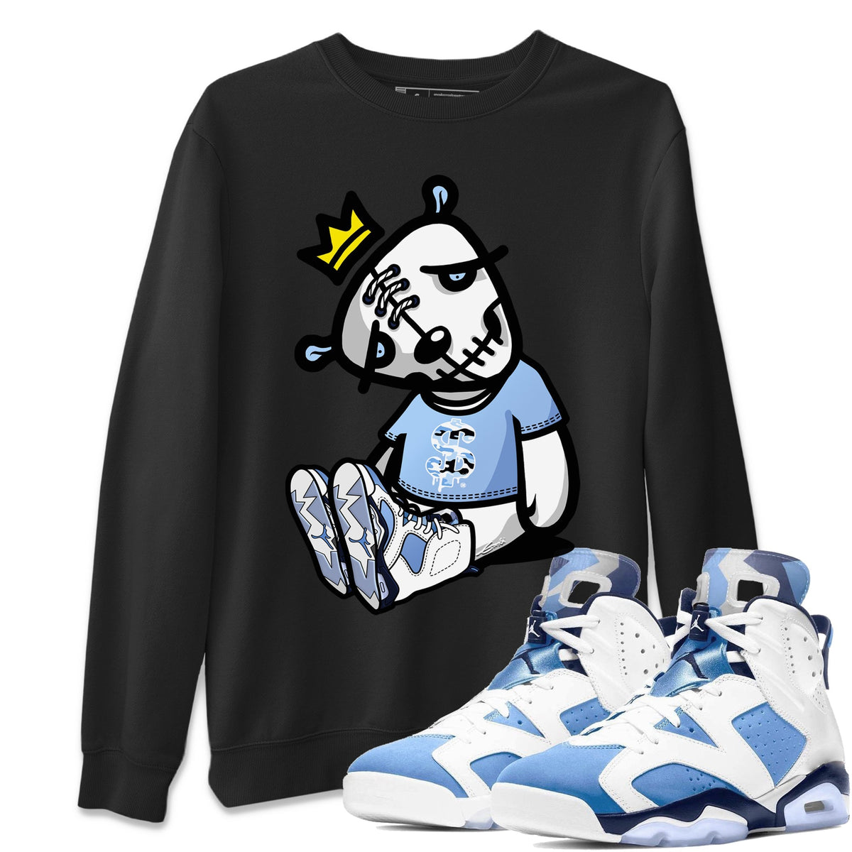 Jordan 6 UNC Shirt To Match Jordans Dead Dolls Sneaker Tees Jordan 6 UNC Drip Gear Zone Sneaker Matching Clothing Unisex Shirts