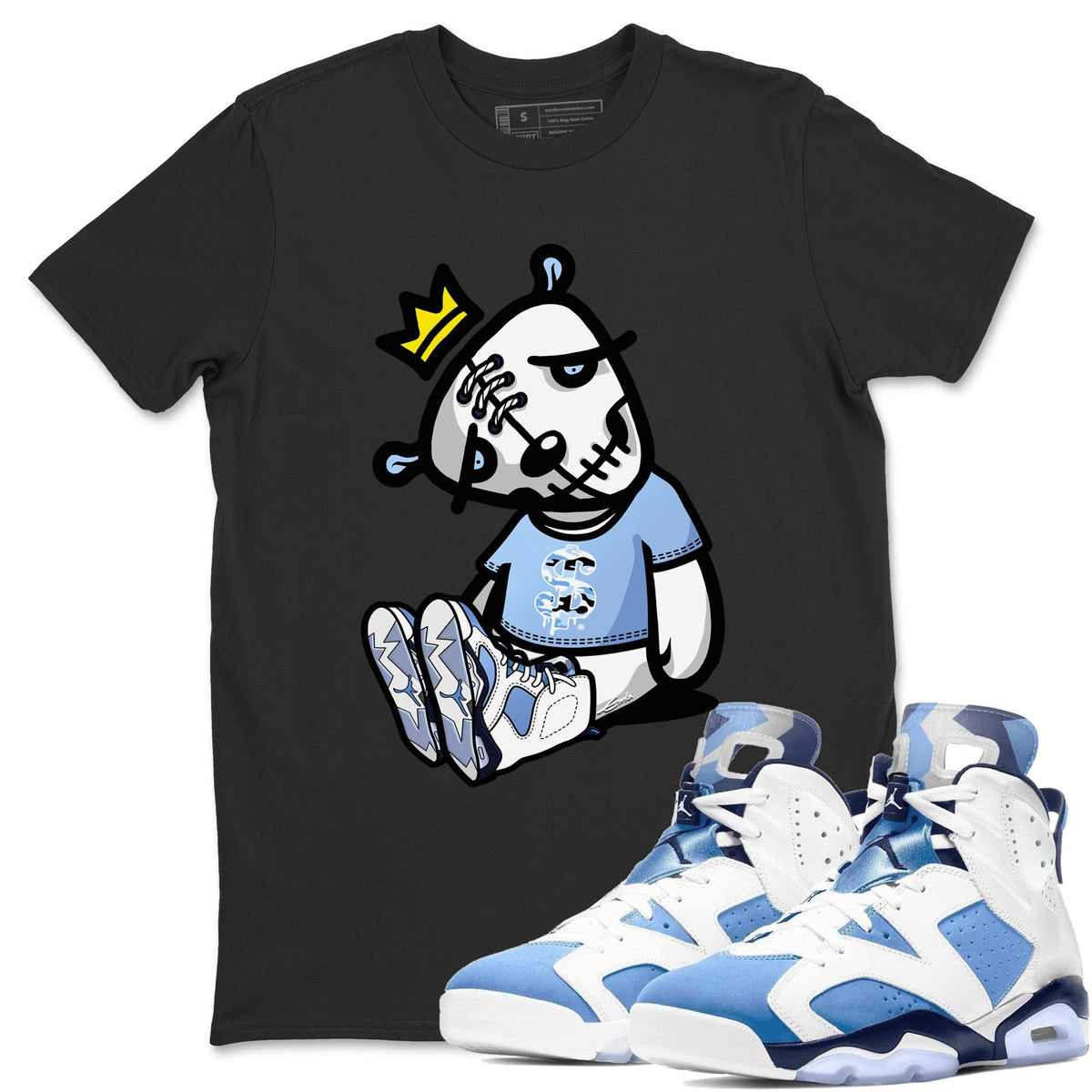 Jordan 6 UNC Shirt To Match Jordans Dead Dolls Sneaker Tees Jordan 6 UNC Drip Gear Zone Sneaker Matching Clothing Unisex Shirts