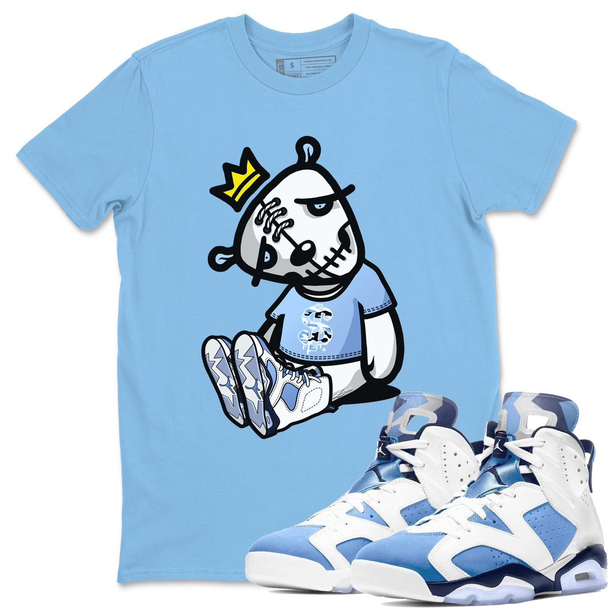 Jordan 6 UNC Shirt To Match Jordans Dead Dolls Sneaker Tees Jordan 6 UNC Drip Gear Zone Sneaker Matching Clothing Unisex Shirts