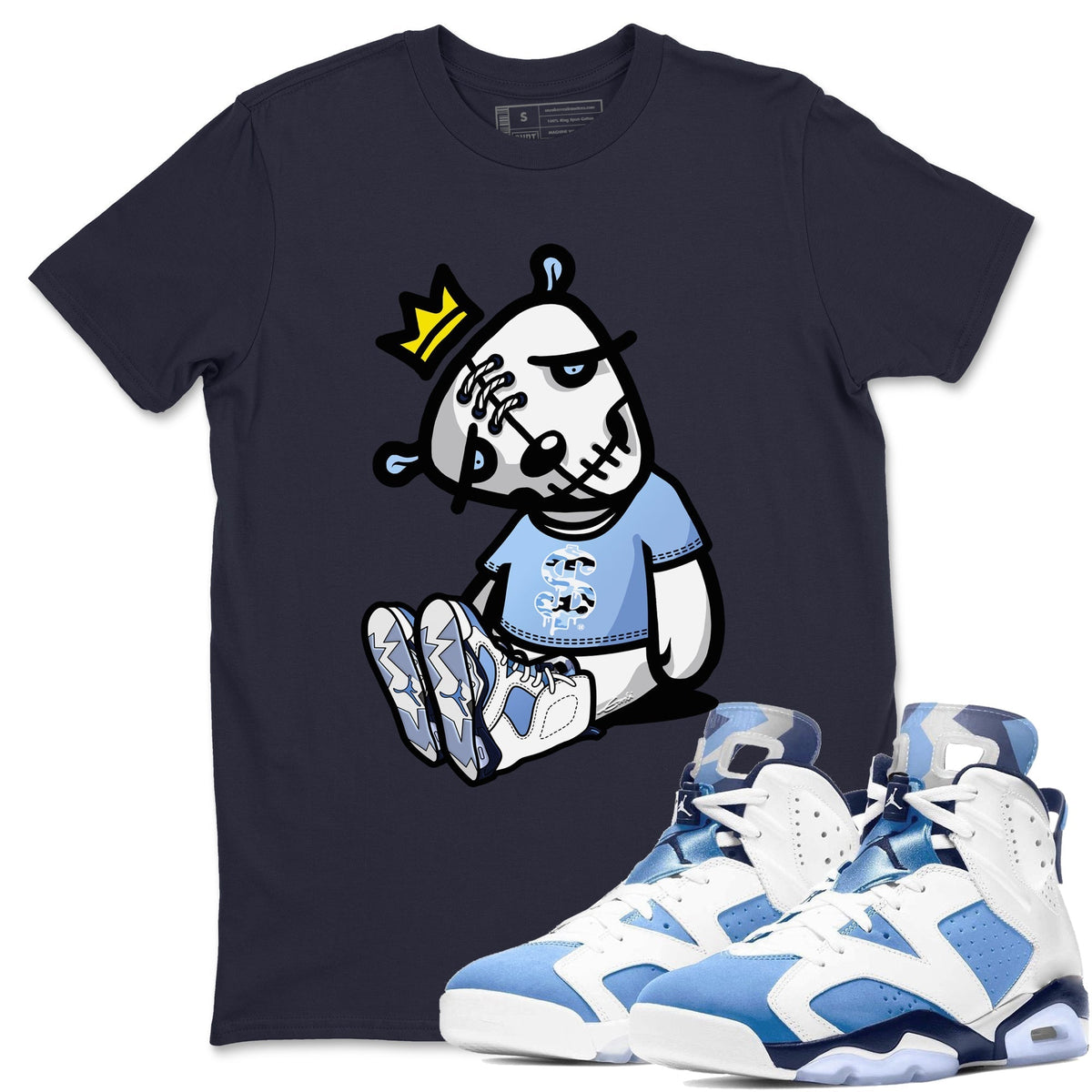 Jordan 6 UNC Shirt To Match Jordans Dead Dolls Sneaker Tees Jordan 6 UNC Drip Gear Zone Sneaker Matching Clothing Unisex Shirts