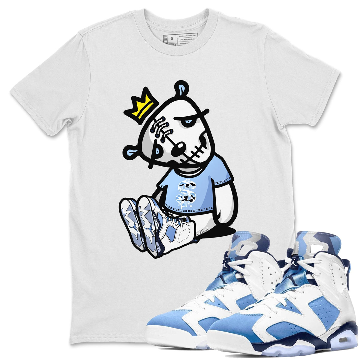 Jordan 6 UNC Shirt To Match Jordans Dead Dolls Sneaker Tees Jordan 6 UNC Drip Gear Zone Sneaker Matching Clothing Unisex Shirts