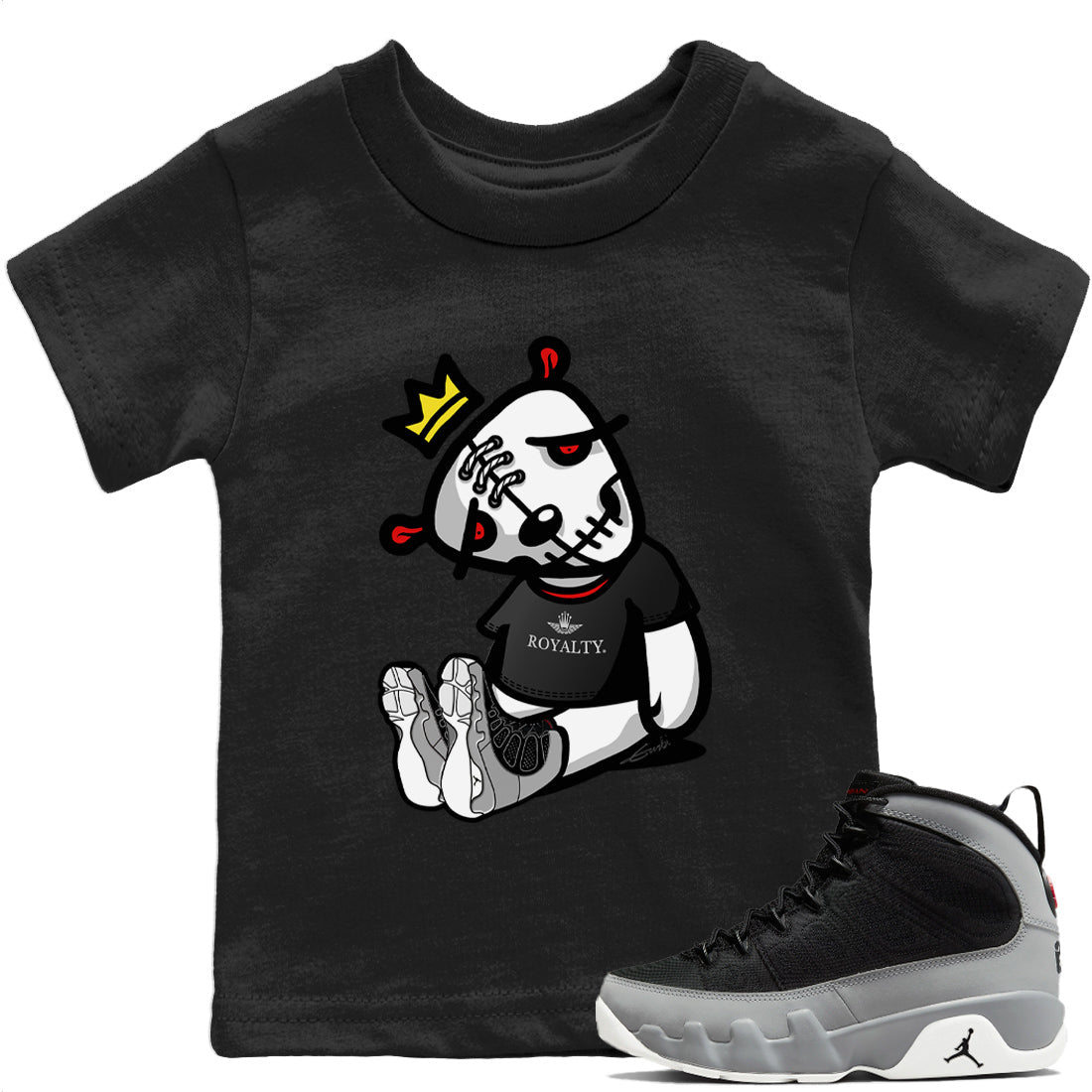 Jordan 9 Particle Grey Shirt To Match Jordans Dead Dolls Sneaker Tees Jordan 9 Particle Grey Drip Gear Zone Sneaker Matching Clothing Kids Shirts