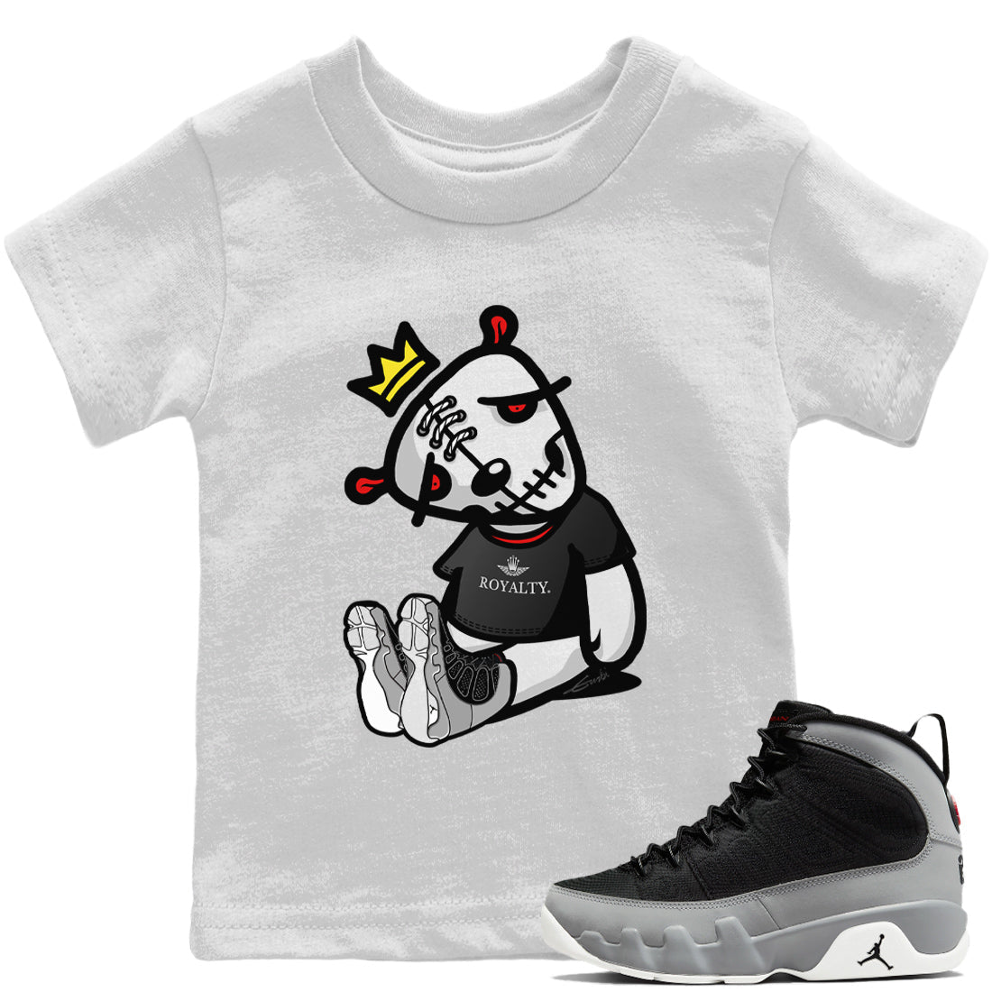 Jordan 9 Particle Grey Shirt To Match Jordans Dead Dolls Sneaker Tees Jordan 9 Particle Grey Drip Gear Zone Sneaker Matching Clothing Kids Shirts