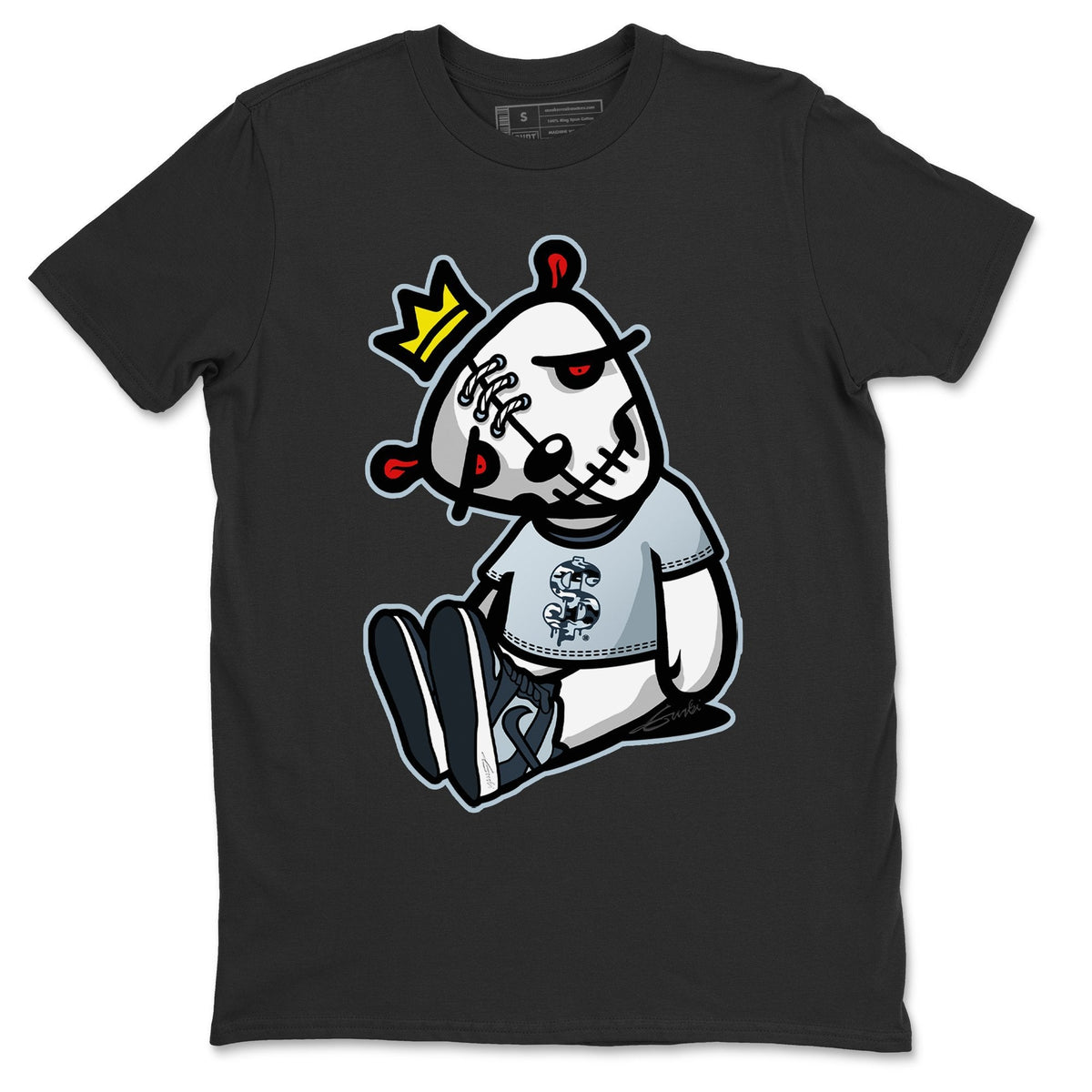Dunk championship Grey Sneaker Match Tees Dead Dolls Sneaker Tees Dunk championship Grey Jordan to match sneaker T-Shirt Crew Neck Shirts