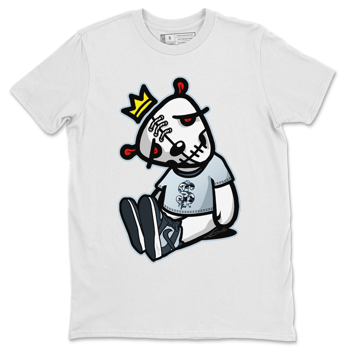 Dunk championship Grey Sneaker Match Tees Dead Dolls Sneaker Tees Dunk championship Grey Jordan to match sneaker T-Shirt Crew Neck Shirts
