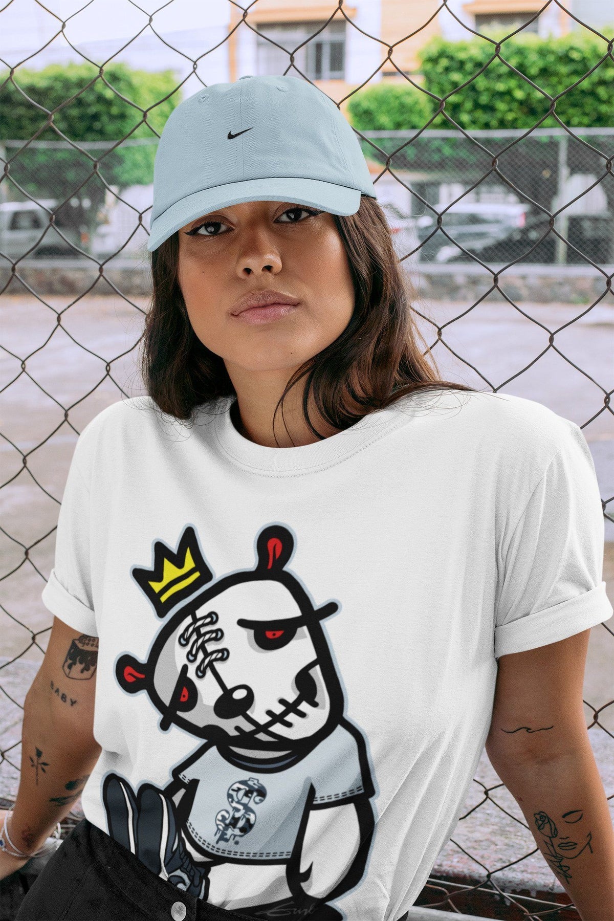 Dunk championship Grey Sneaker Match Tees Dead Dolls Sneaker Tees Dunk championship Grey Jordan to match sneaker T-Shirt Crew Neck Shirts