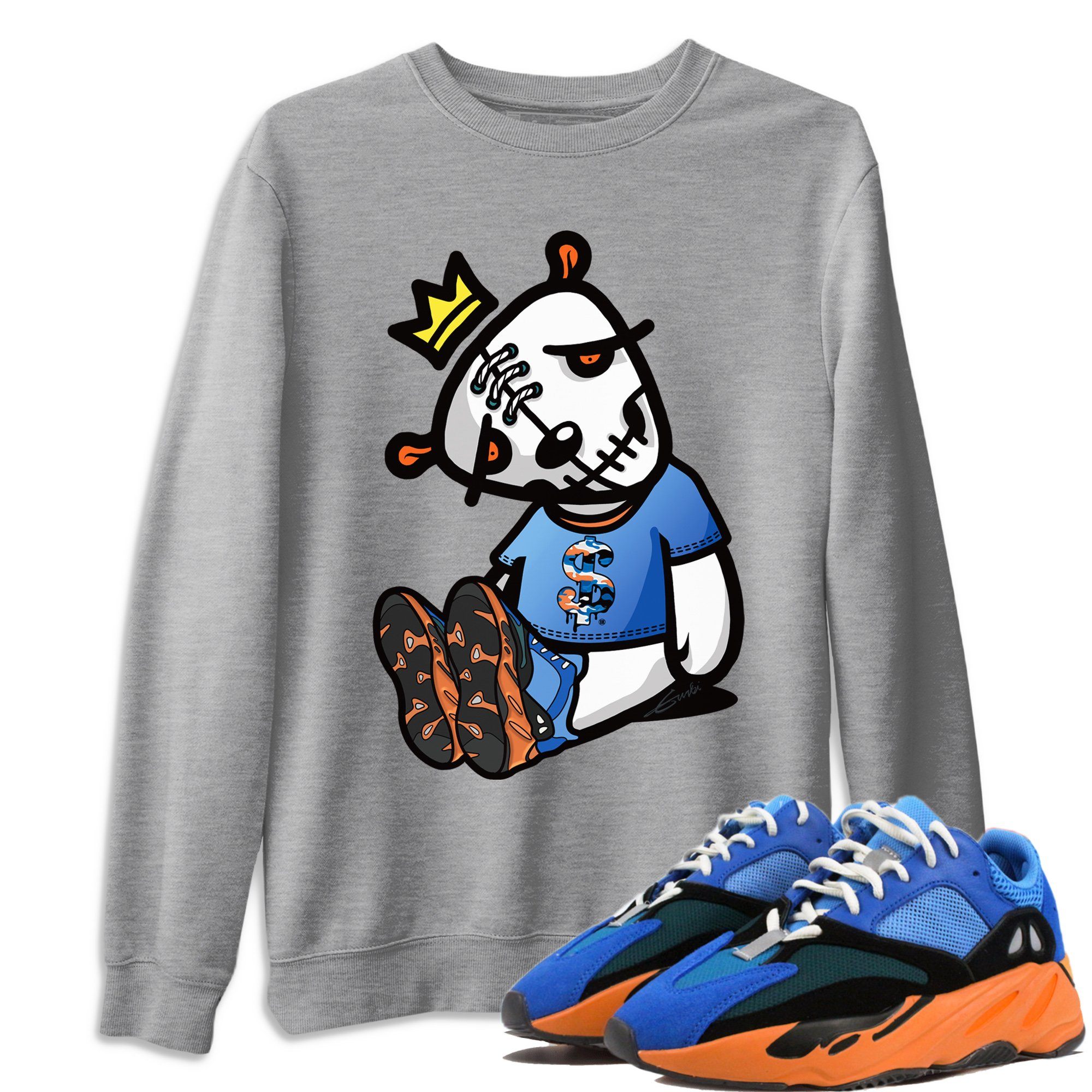 Yeezy 700 Bright Blue Shirt To Match Jordans Dead Dolls Sneaker Tees Yeezy 700 Bright Blue Drip Gear Zone Sneaker Matching Clothing Unisex Shirts