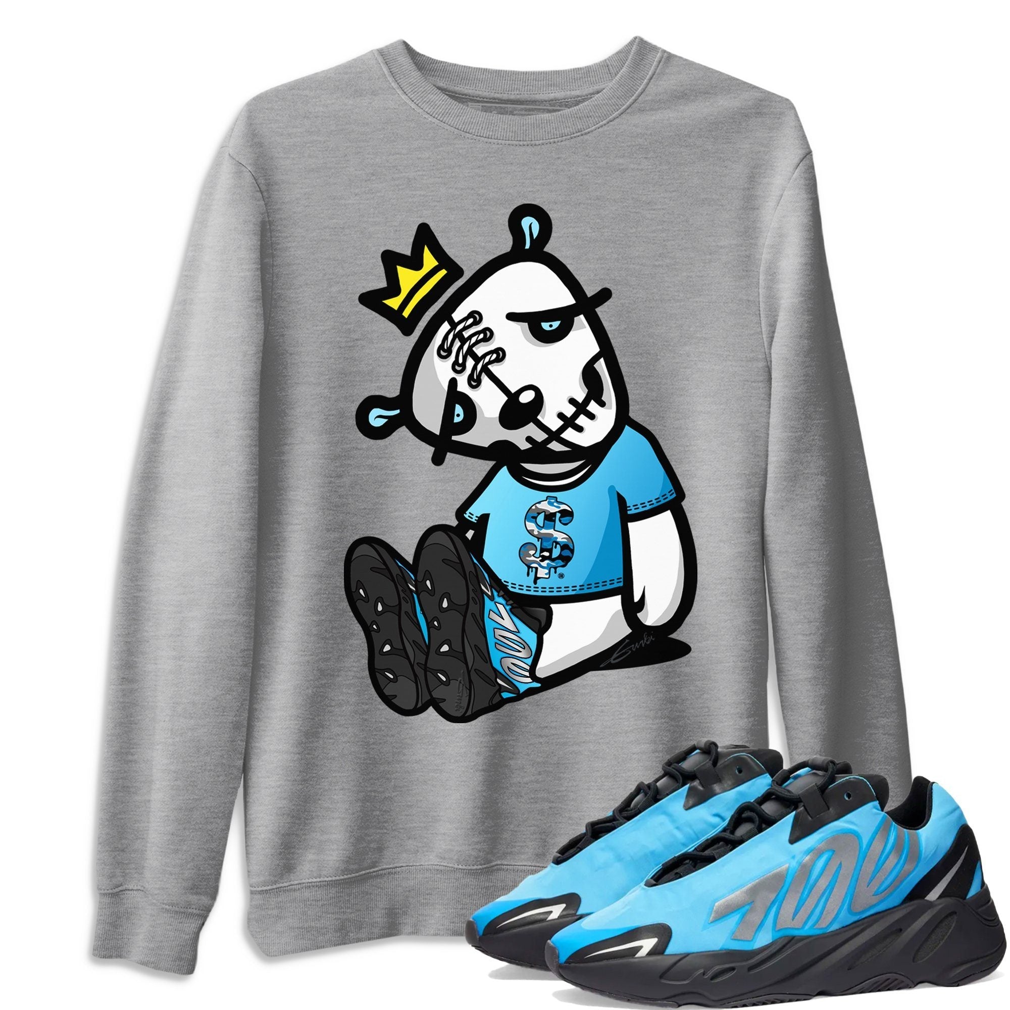 Yeezy 700 Bright Cyan Shirt To Match Jordans Dead Dolls Sneaker Tees Yeezy 700 Bright Cyan Drip Gear Zone Sneaker Matching Clothing Unisex Shirts