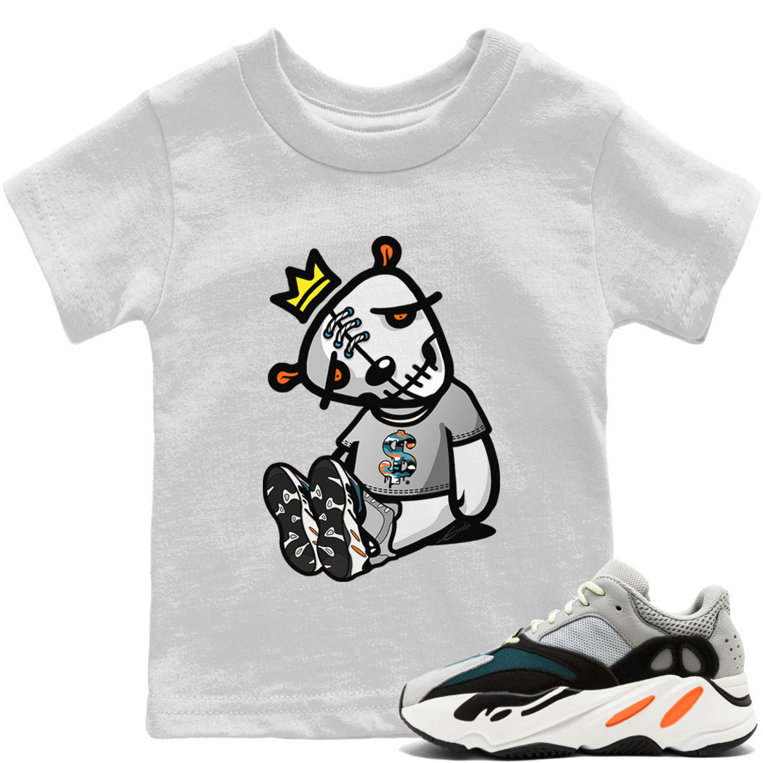 Yeezy 700 Wave Runner Shirt To Match Jordans Dead Dolls Sneaker Tees Yeezy 700 Wave Runner Drip Gear Zone Sneaker Matching Clothing Kids Shirts