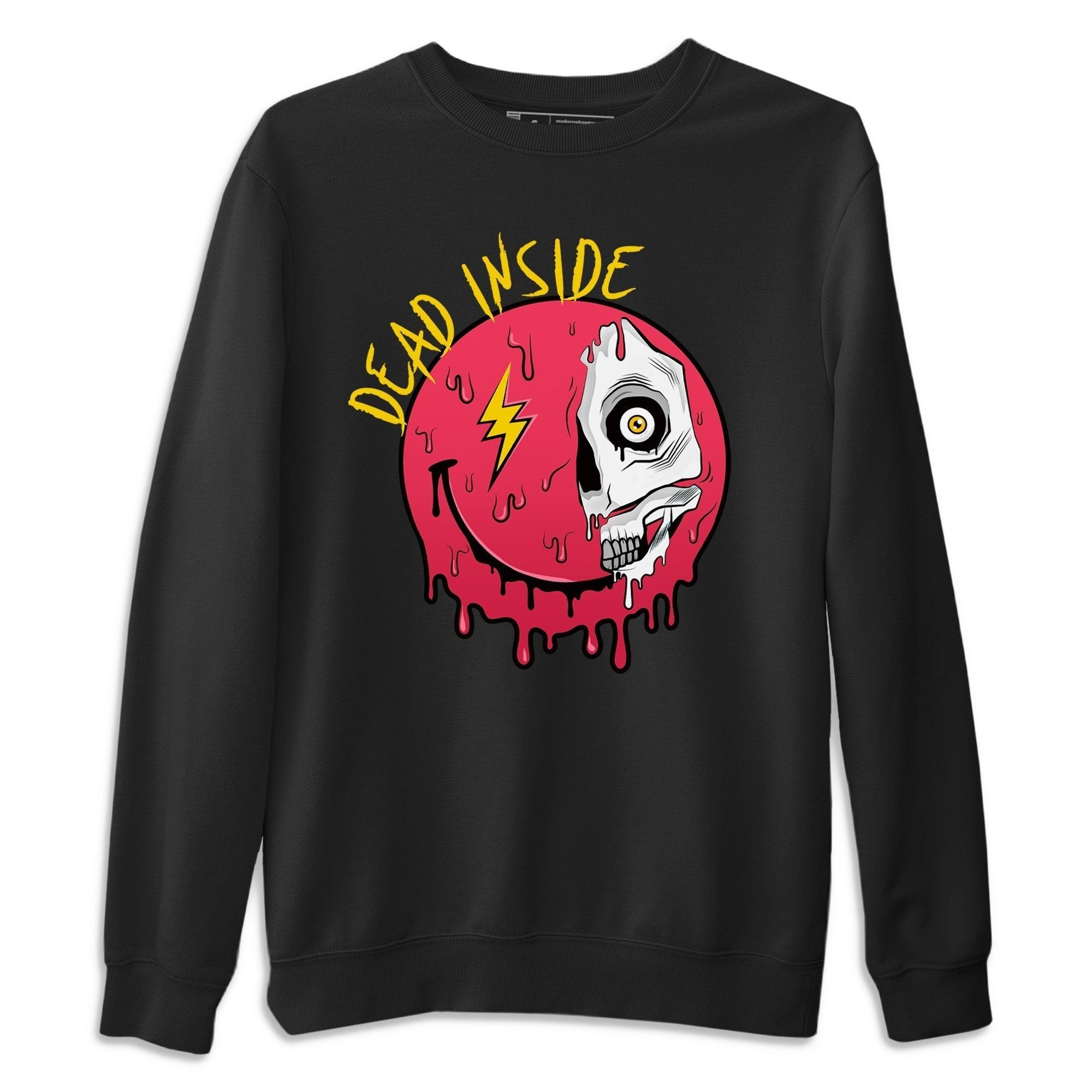Jordan 1 Light Fusion Red Sneaker Matching T-Shirt Dead Inside Sneaker Tees Jordan 1 Light Fusion Red Sneaker Release Tees Crew Neck Tees