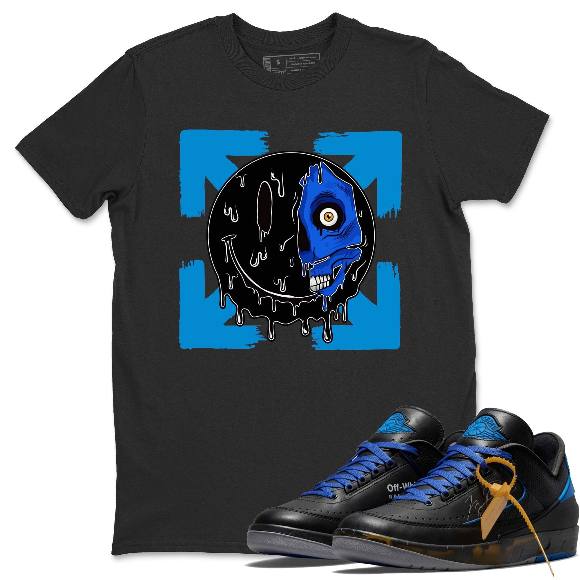 Jordan 2 OFF-WHITE Black Blue Shirt To Match Jordans Dead Inside Sneaker Tees Jordan 2 OFF-WHITE Black Blue Drip Gear Zone Sneaker Matching Clothing Unisex Shirts