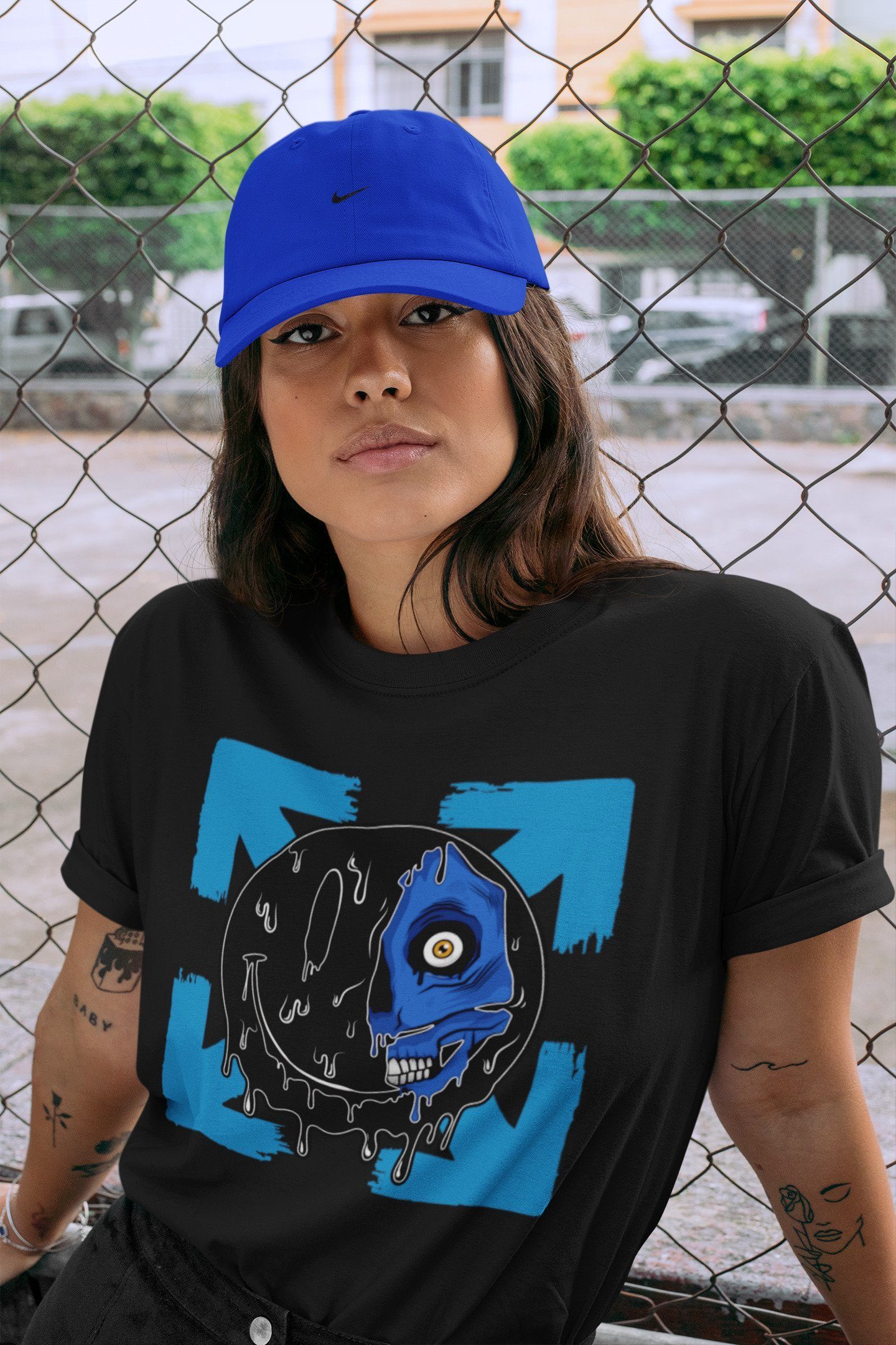 Jordan 2 OFF-WHITE Black Blue Shirt To Match Jordans Dead Inside Sneaker Tees Jordan 2 OFF-WHITE Black Blue Drip Gear Zone Sneaker Matching Clothing Unisex Shirts