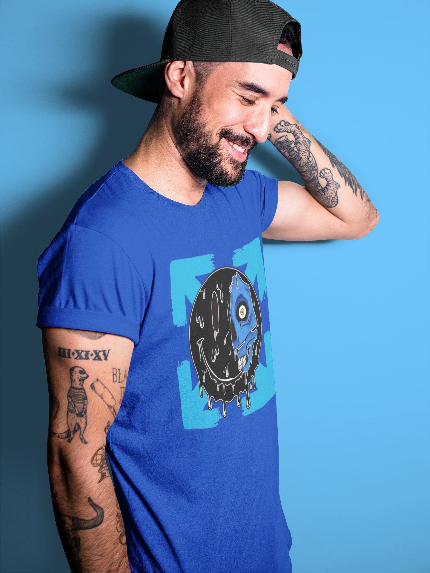 Jordan 2 OFF-WHITE Black Blue Shirt To Match Jordans Dead Inside Sneaker Tees Jordan 2 OFF-WHITE Black Blue Drip Gear Zone Sneaker Matching Clothing Unisex Shirts