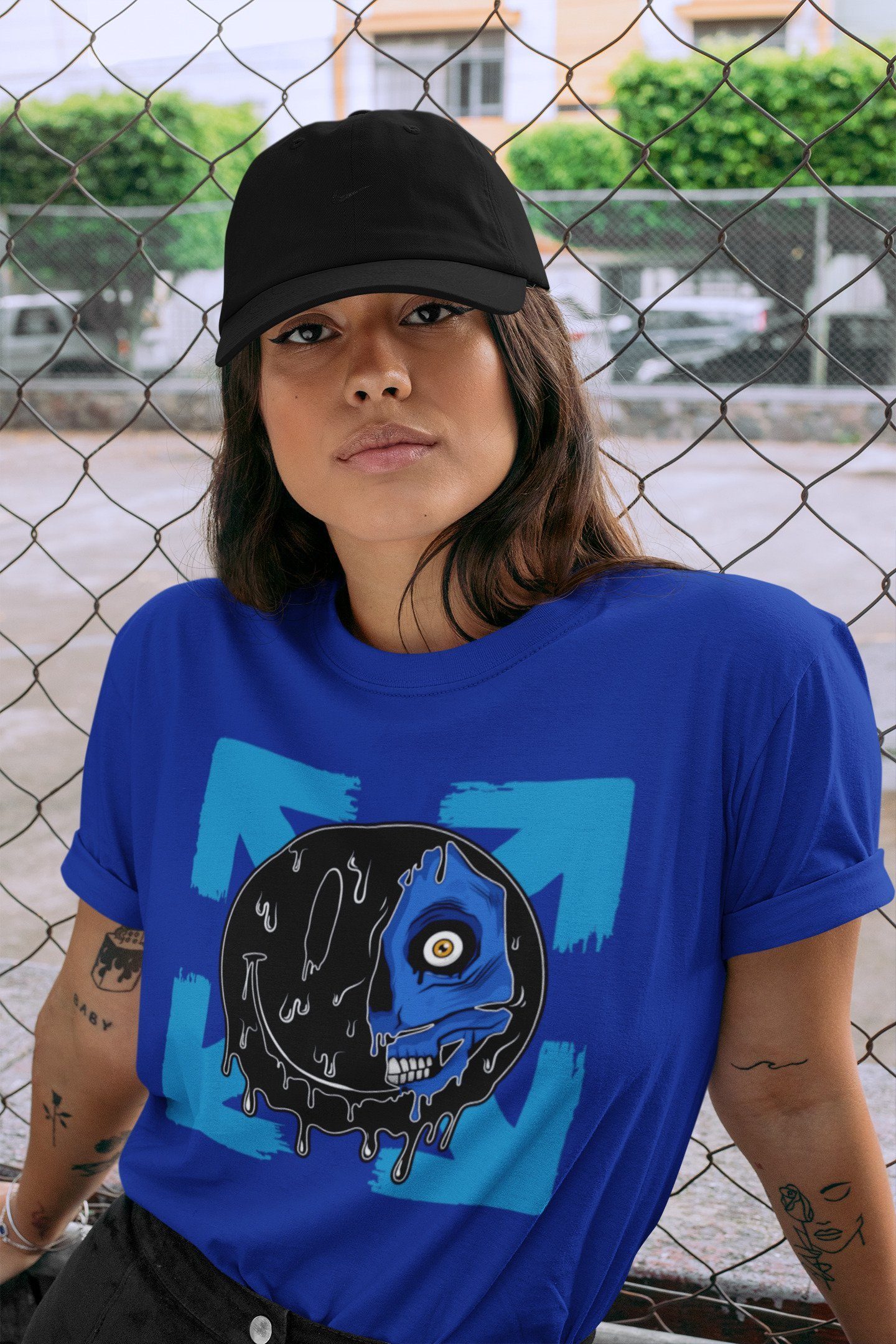 Jordan 2 OFF-WHITE Black Blue Shirt To Match Jordans Dead Inside Sneaker Tees Jordan 2 OFF-WHITE Black Blue Drip Gear Zone Sneaker Matching Clothing Unisex Shirts