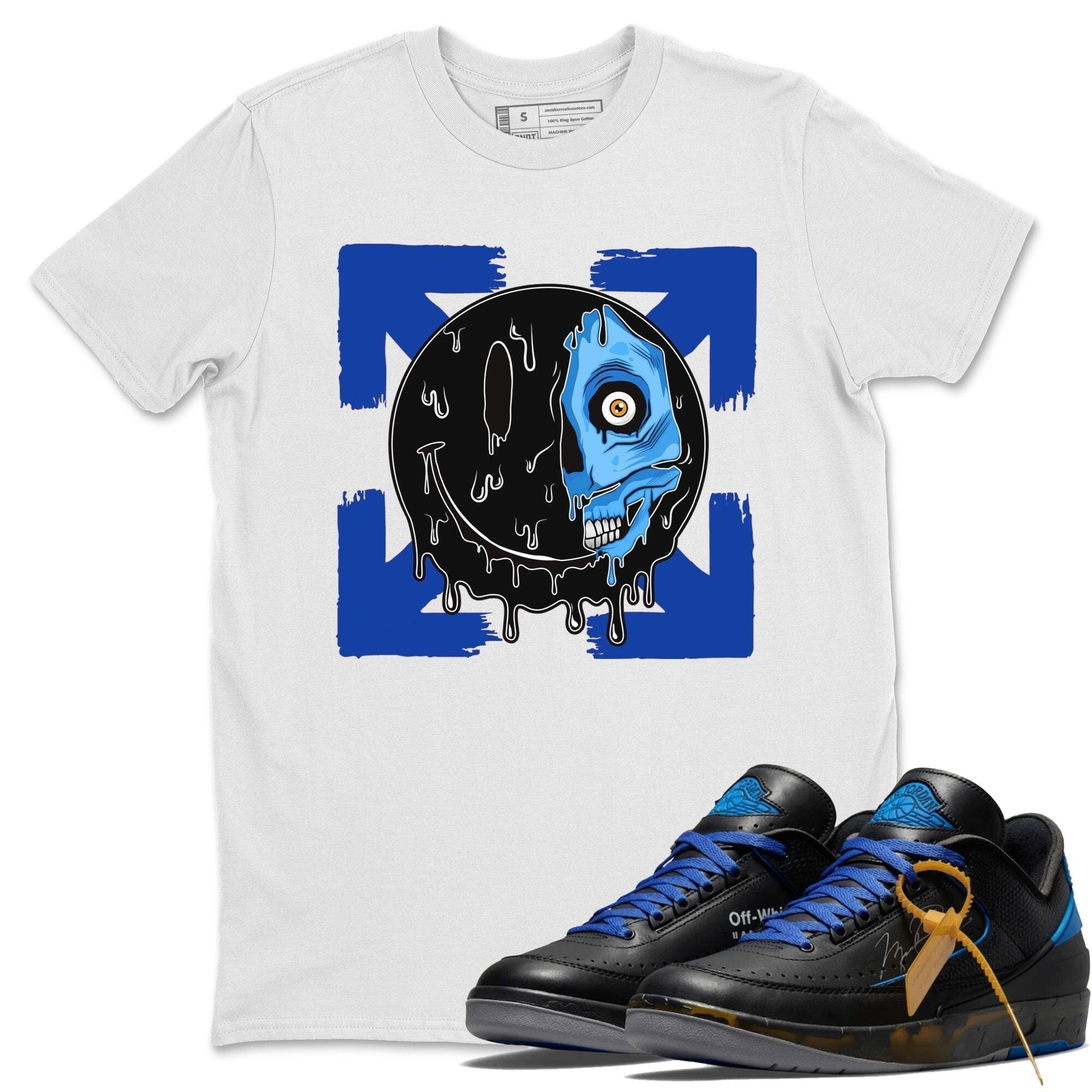 Jordan 2 OFF-WHITE Black Blue Shirt To Match Jordans Dead Inside Sneaker Tees Jordan 2 OFF-WHITE Black Blue Drip Gear Zone Sneaker Matching Clothing Unisex Shirts