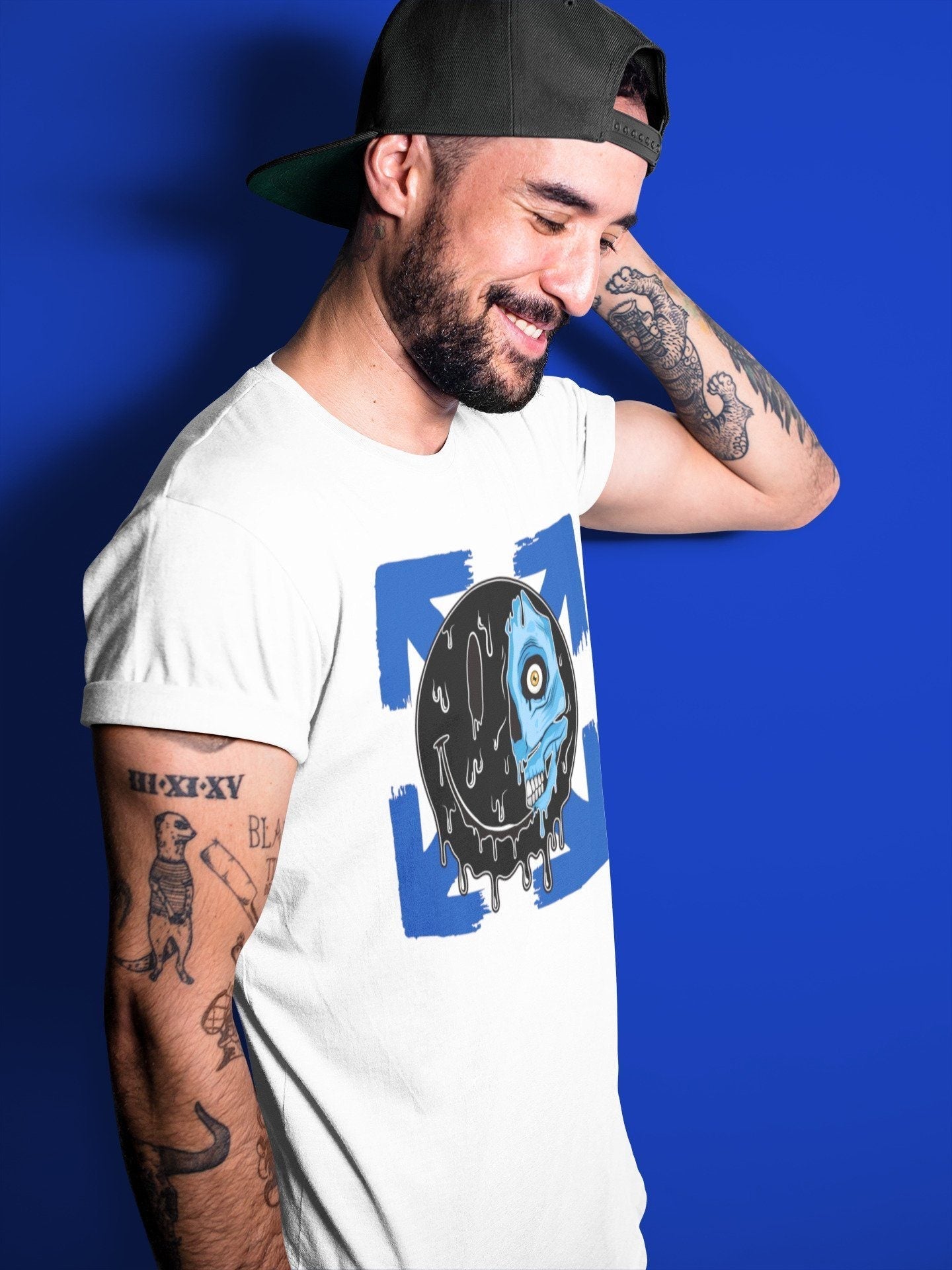 Jordan 2 OFF-WHITE Black Blue Shirt To Match Jordans Dead Inside Sneaker Tees Jordan 2 OFF-WHITE Black Blue Drip Gear Zone Sneaker Matching Clothing Unisex Shirts