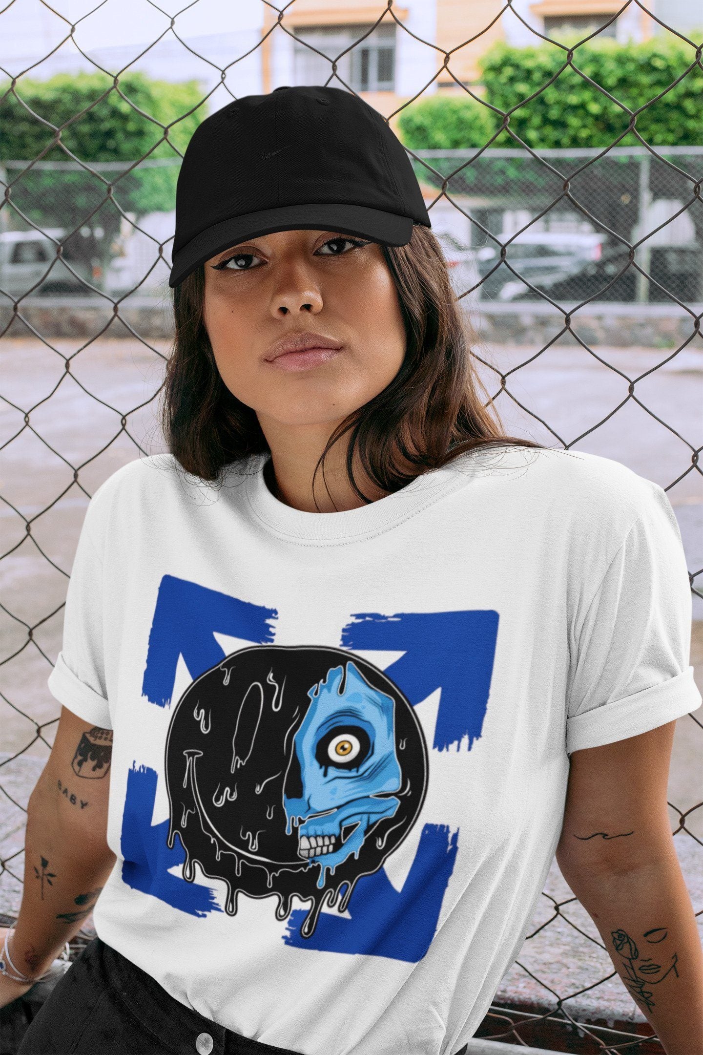 Jordan 2 OFF-WHITE Black Blue Shirt To Match Jordans Dead Inside Sneaker Tees Jordan 2 OFF-WHITE Black Blue Drip Gear Zone Sneaker Matching Clothing Unisex Shirts