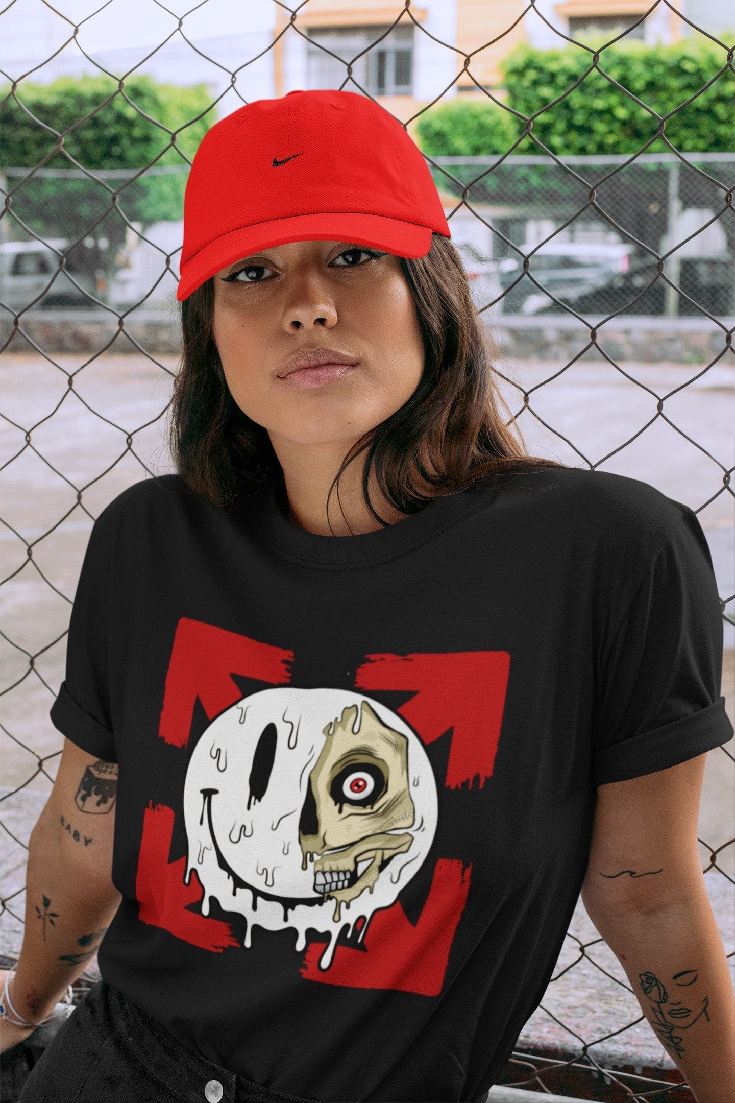 Jordan 2 OFF-WHITE Varsity Red Shirt To Match Jordans Dead Inside Sneaker Tees Jordan 2 OFF-WHITE Varsity Red Drip Gear Zone Sneaker Matching Clothing Unisex Shirts