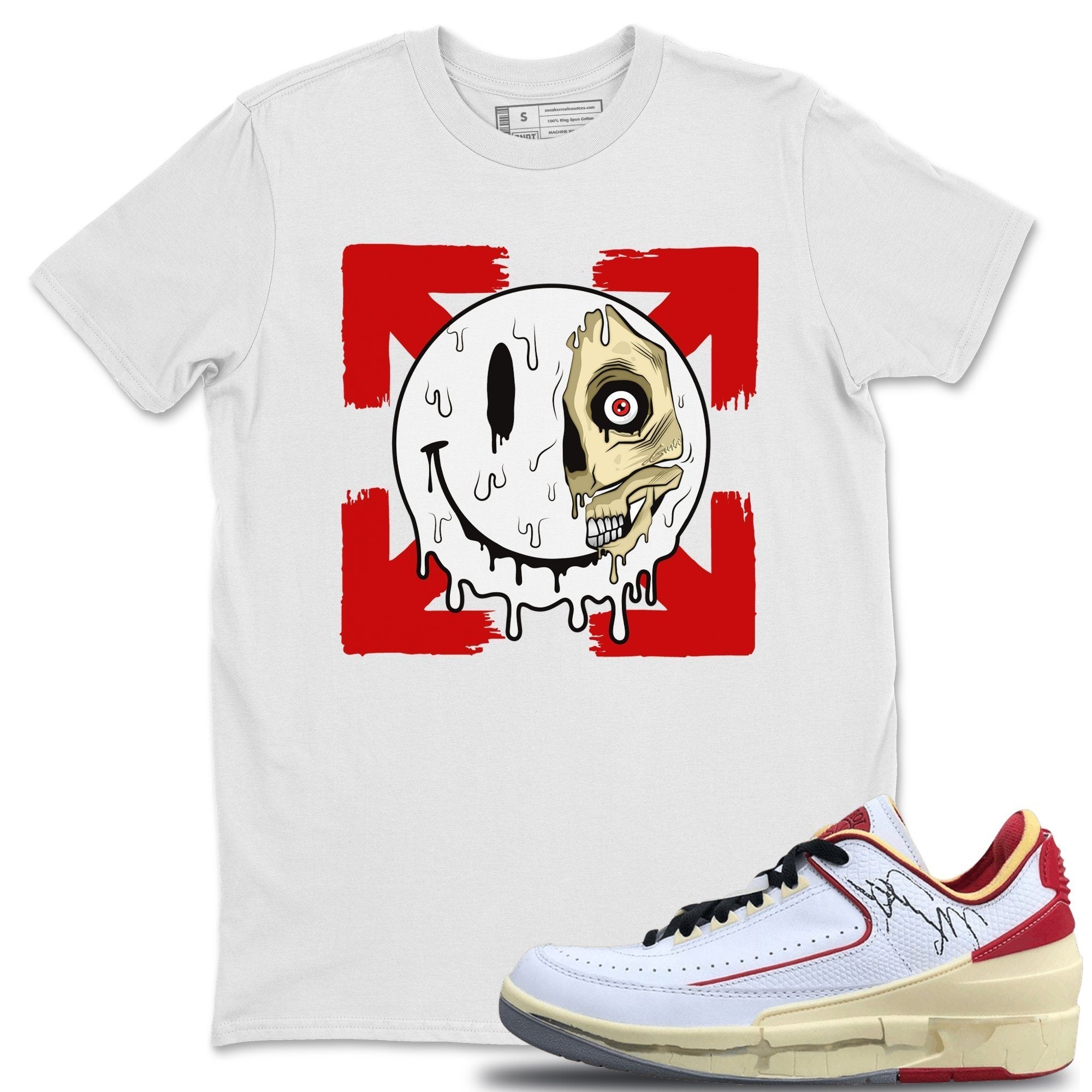 Jordan 2 OFF-WHITE Varsity Red Shirt To Match Jordans Dead Inside Sneaker Tees Jordan 2 OFF-WHITE Varsity Red Drip Gear Zone Sneaker Matching Clothing Unisex Shirts
