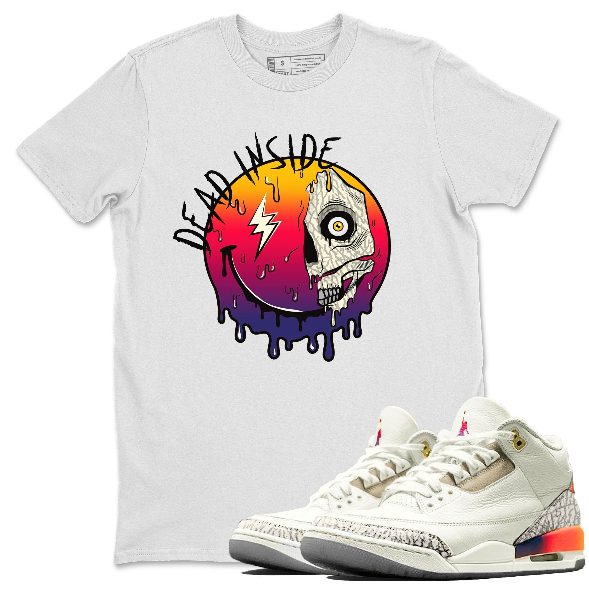 Air Jordan 3 X J Balvin shirt to match jordans Dead Inside Streetwear Sneaker Shirt Air Jordan 3 X J Balvin Drip Gear Zone Sneaker Matching Clothing LGBT Pride T-Shirt Unisex White 1 T-Shirt