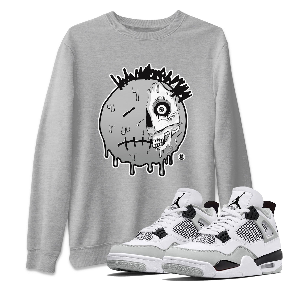 Jordan 4 Military Black Sneaker Matching T-Shirt Dead Inside Sneaker Tees Jordan 4 Military Black Sneaker Release Tees Crew Neck Tees