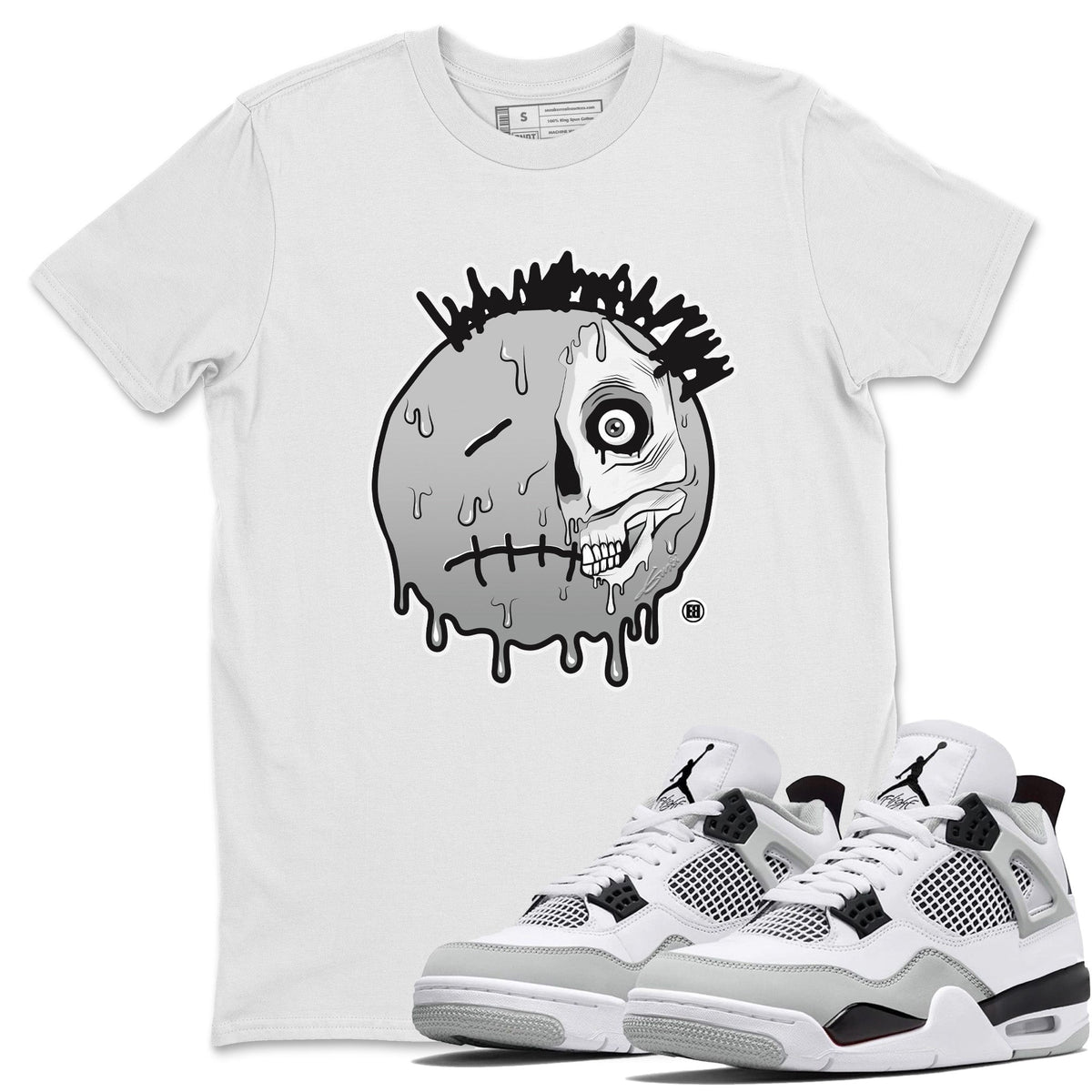 Jordan 4 Military Black Sneaker Matching T-Shirt Dead Inside Sneaker Tees Jordan 4 Military Black Sneaker Release Tees Crew Neck Tees