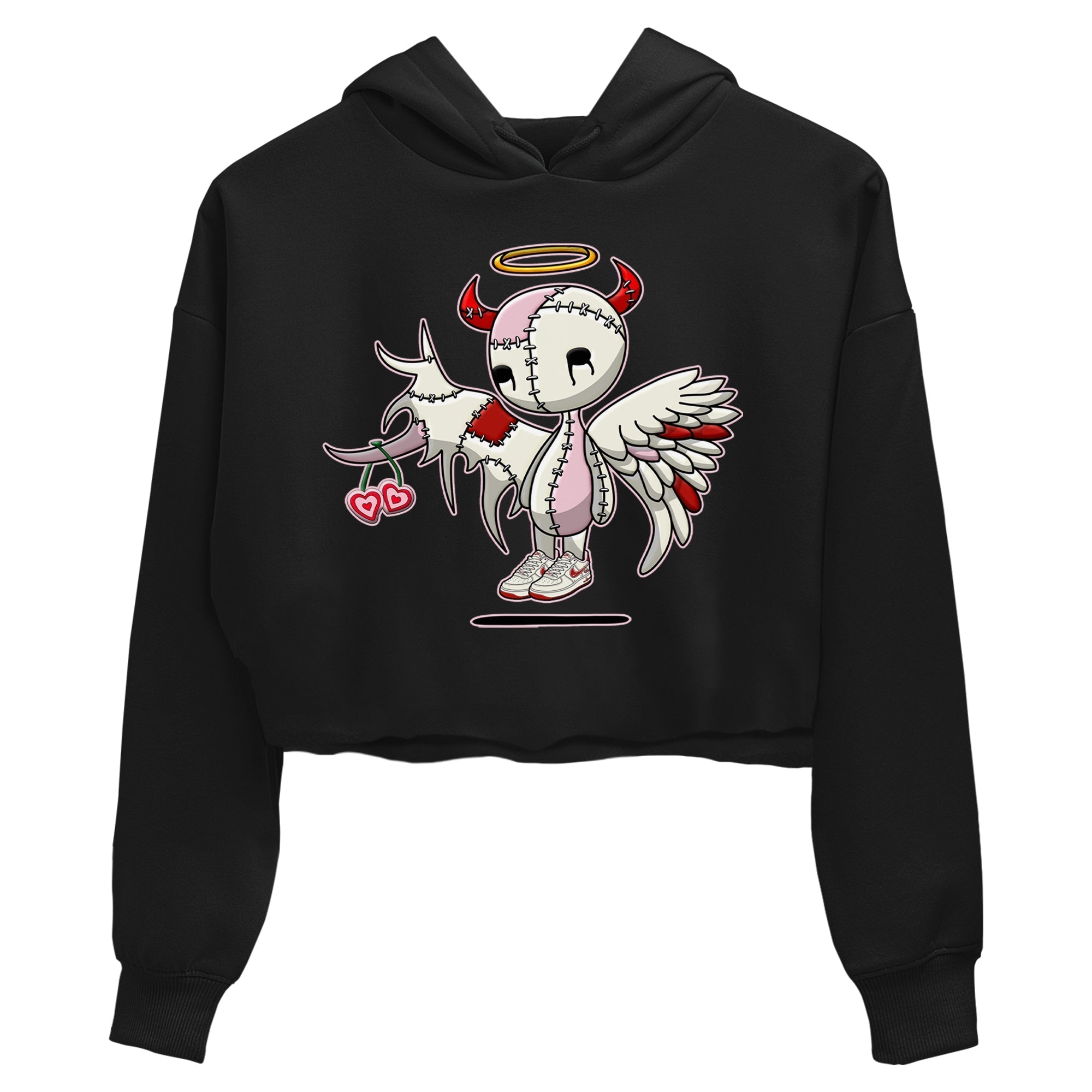 Air Force 1 Valentines Day Sneaker Match Tees Devil Angel Sneaker Tees Air Force 1 Valentines Day Jordan to match sneaker T-Shirt Women's Shirts