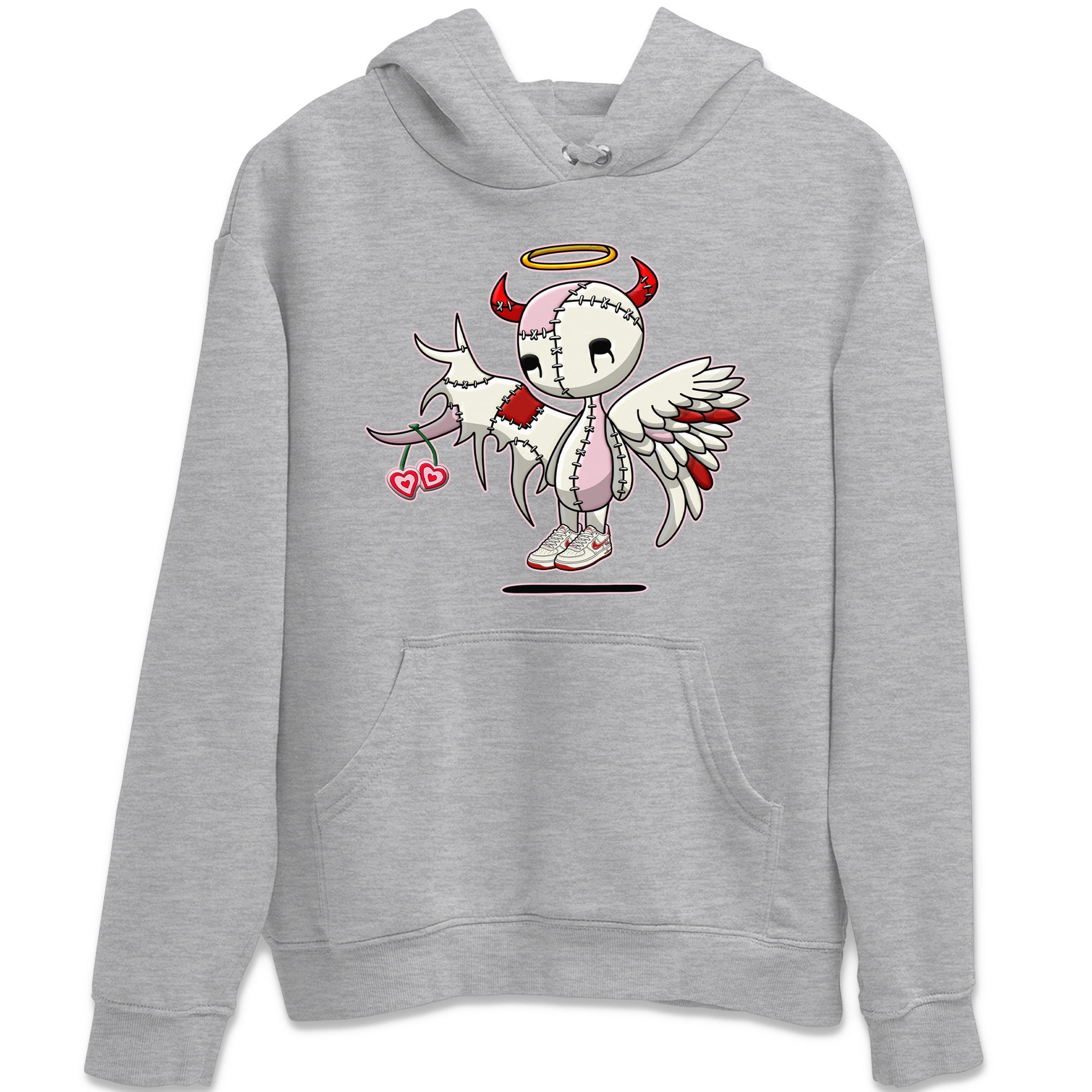 Air Force 1 Valentines Day Sneaker Match Tees Devil Angel Sneaker Tees Air Force 1 Valentines Day Jordan to match sneaker T-Shirt Crew Neck Shirts