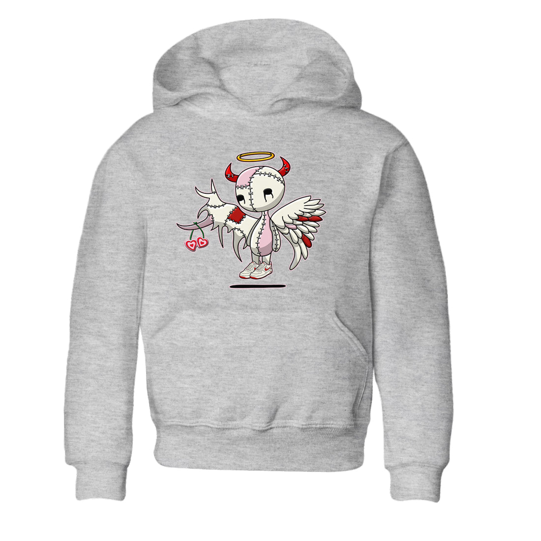 Air Force 1 Valentines Day Sneaker Match Tees Devil Angel Sneaker Tees Air Force 1 Valentines Day Jordan to match sneaker T-Shirt Kids Shirts