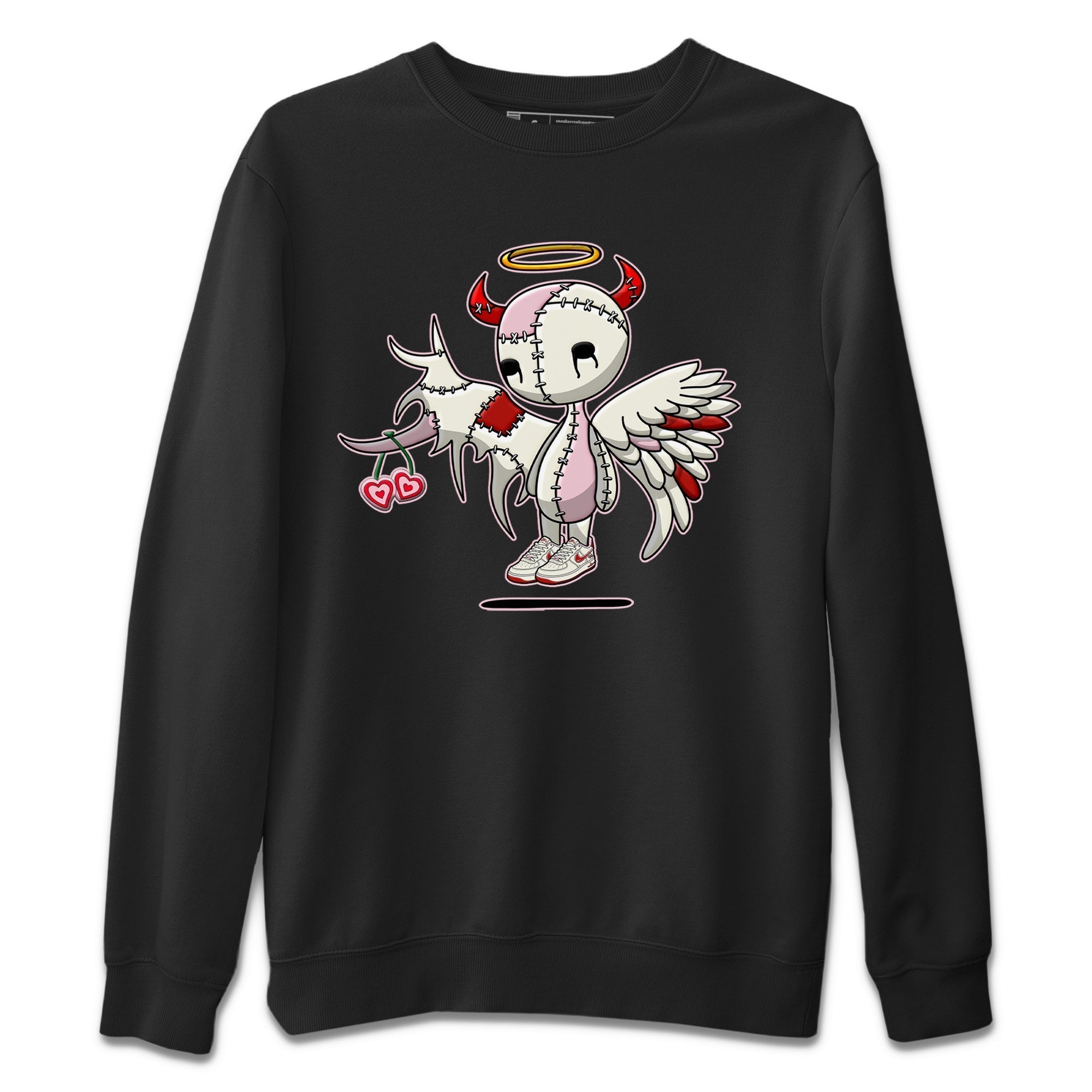 Air Force 1 Valentines Day Sneaker Match Tees Devil Angel Sneaker Tees Air Force 1 Valentines Day Jordan to match sneaker T-Shirt Crew Neck Shirts