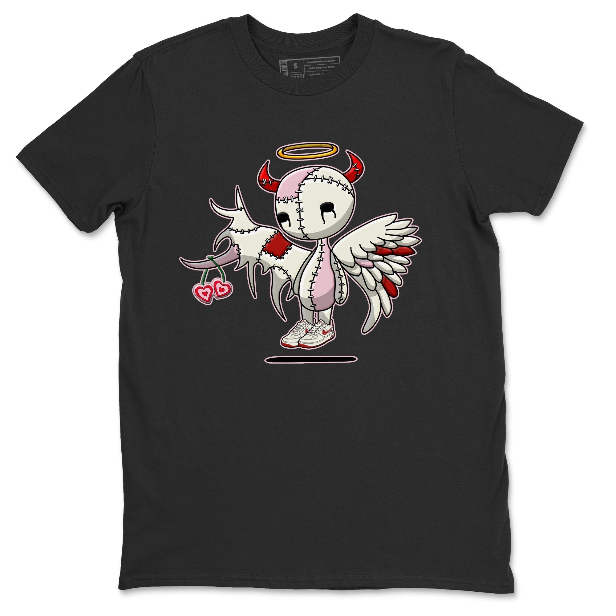 Air Force 1 Valentines Day Sneaker Match Tees Devil Angel Sneaker Tees Air Force 1 Valentines Day Jordan to match sneaker T-Shirt Crew Neck Shirts