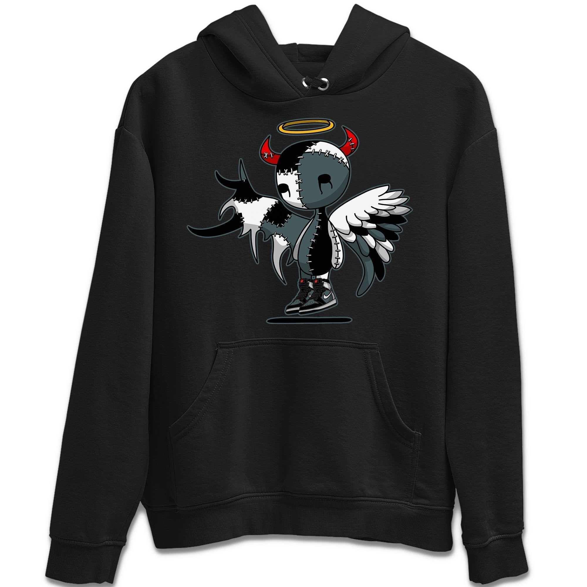 Jordan 1 Element Gore-Tex Black Grey Sneaker Matching T-Shirt Devil Angel Sneaker Tees Jordan 1 Element Gore-Tex Black Grey Sneaker Release Tees Crew Neck Tees