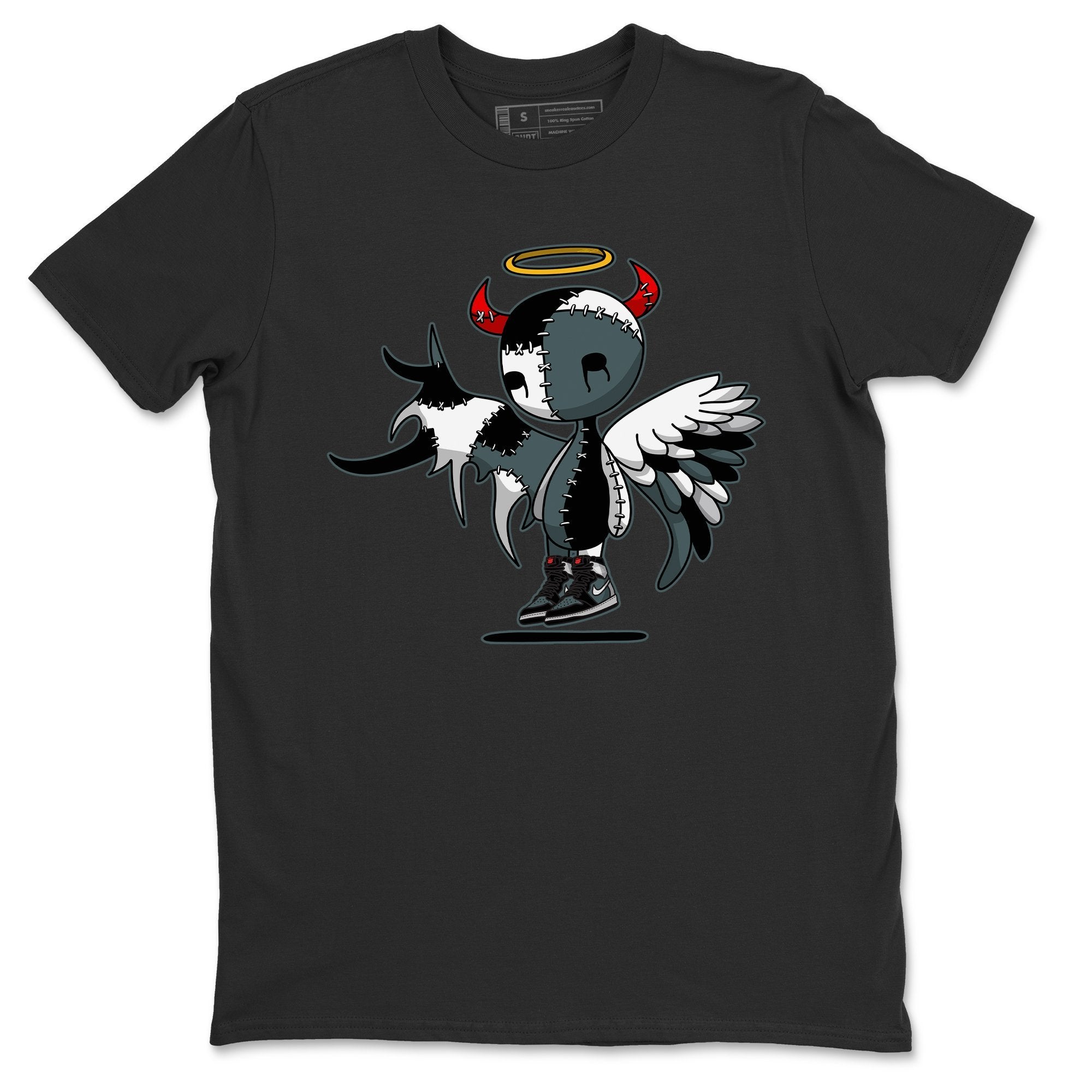 Jordan 1 Element Gore-Tex Black Grey Sneaker Matching T-Shirt Devil Angel Sneaker Tees Jordan 1 Element Gore-Tex Black Grey Sneaker Release Tees Crew Neck Tees