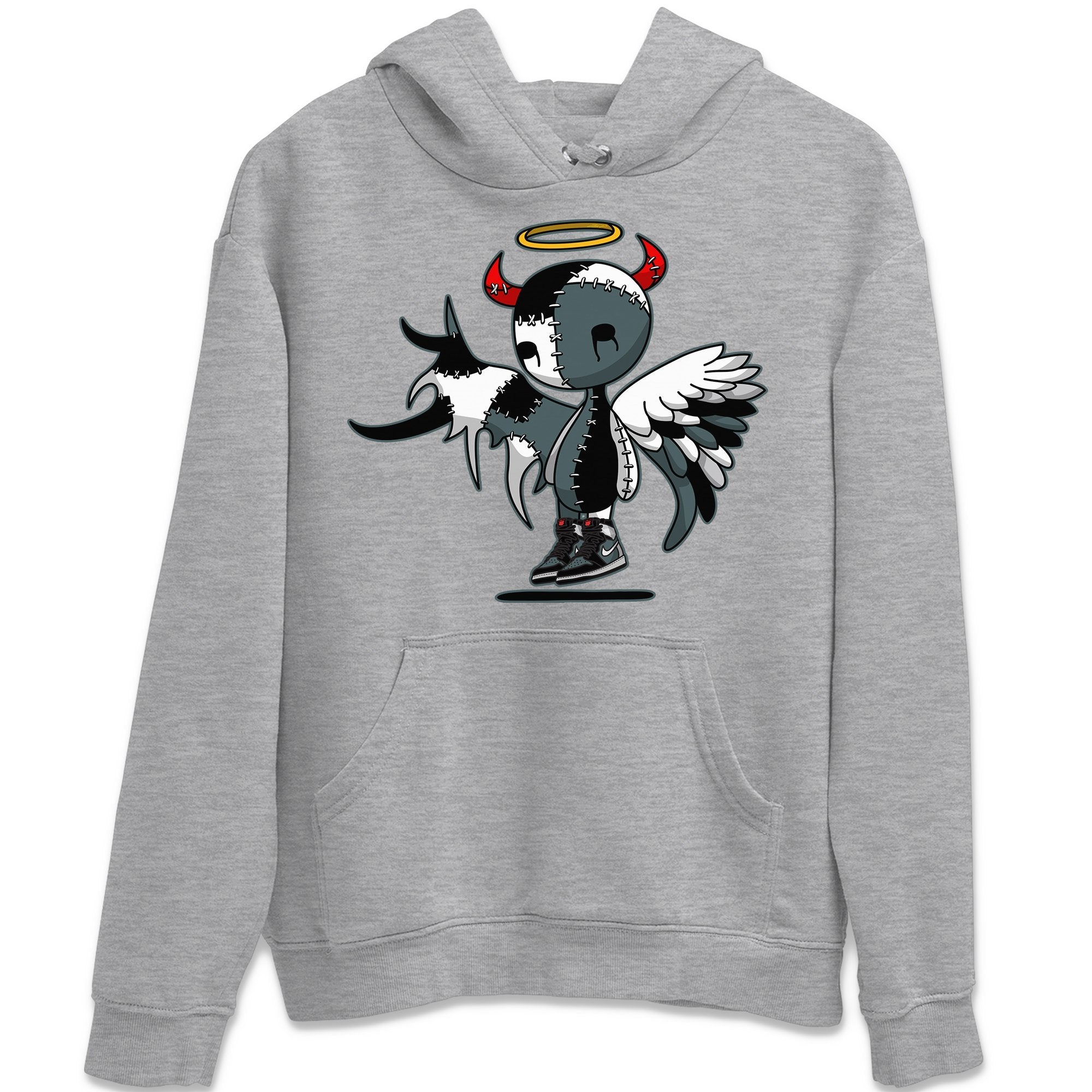 Jordan 1 Element Gore-Tex Black Grey Sneaker Matching T-Shirt Devil Angel Sneaker Tees Jordan 1 Element Gore-Tex Black Grey Sneaker Release Tees Crew Neck Tees