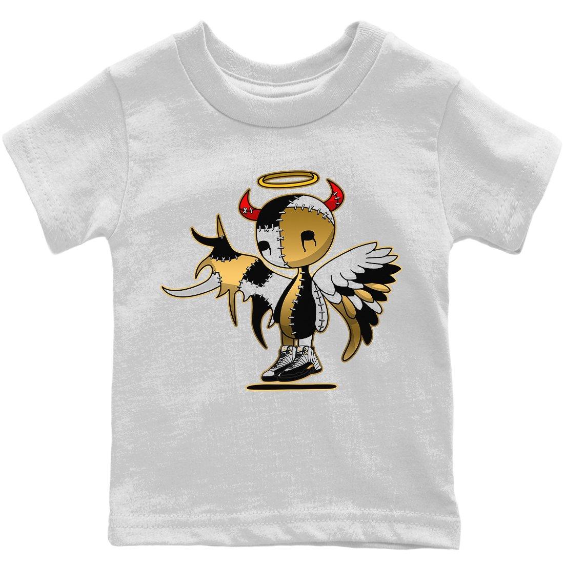 Jordan 12 Royalty Sneaker Matching T-Shirt Devil Angel Sneaker Tees Jordan 12 Royalty Sneaker Release Tees Kids Shirts
