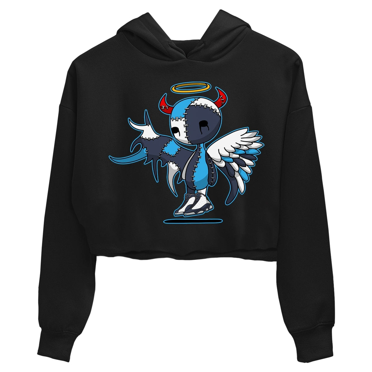 Jordan 13 Obsidian Sneaker Matching T-Shirt Devil Angel Sneaker Tees Jordan 13 Obsidian Sneaker Release Tees Women's Shirts