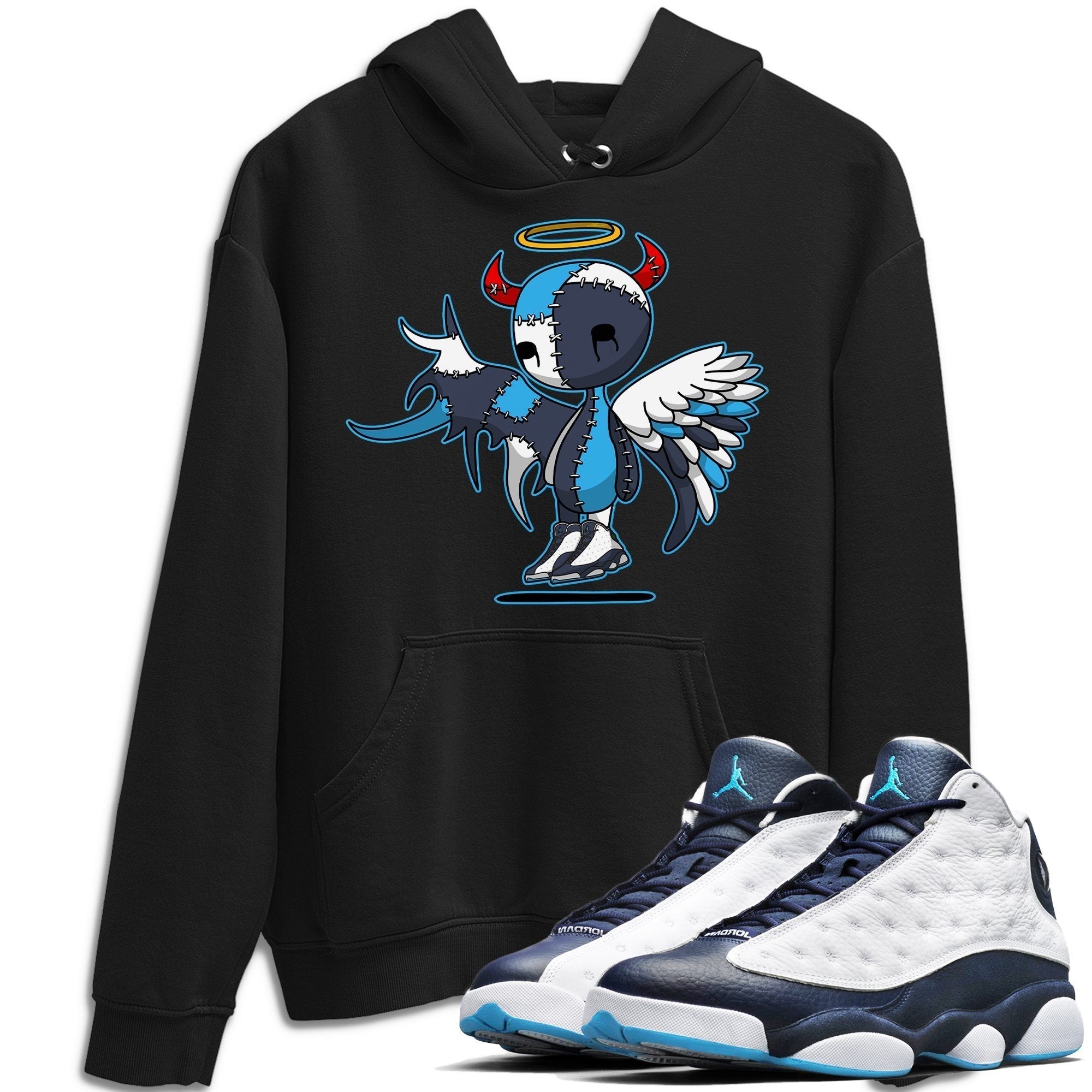 Jordan 13 Obsidian Shirt To Match Jordans Devil Angel Sneaker Tees Jordan 13 Obsidian Drip Gear Zone Sneaker Matching Clothing Unisex Shirts