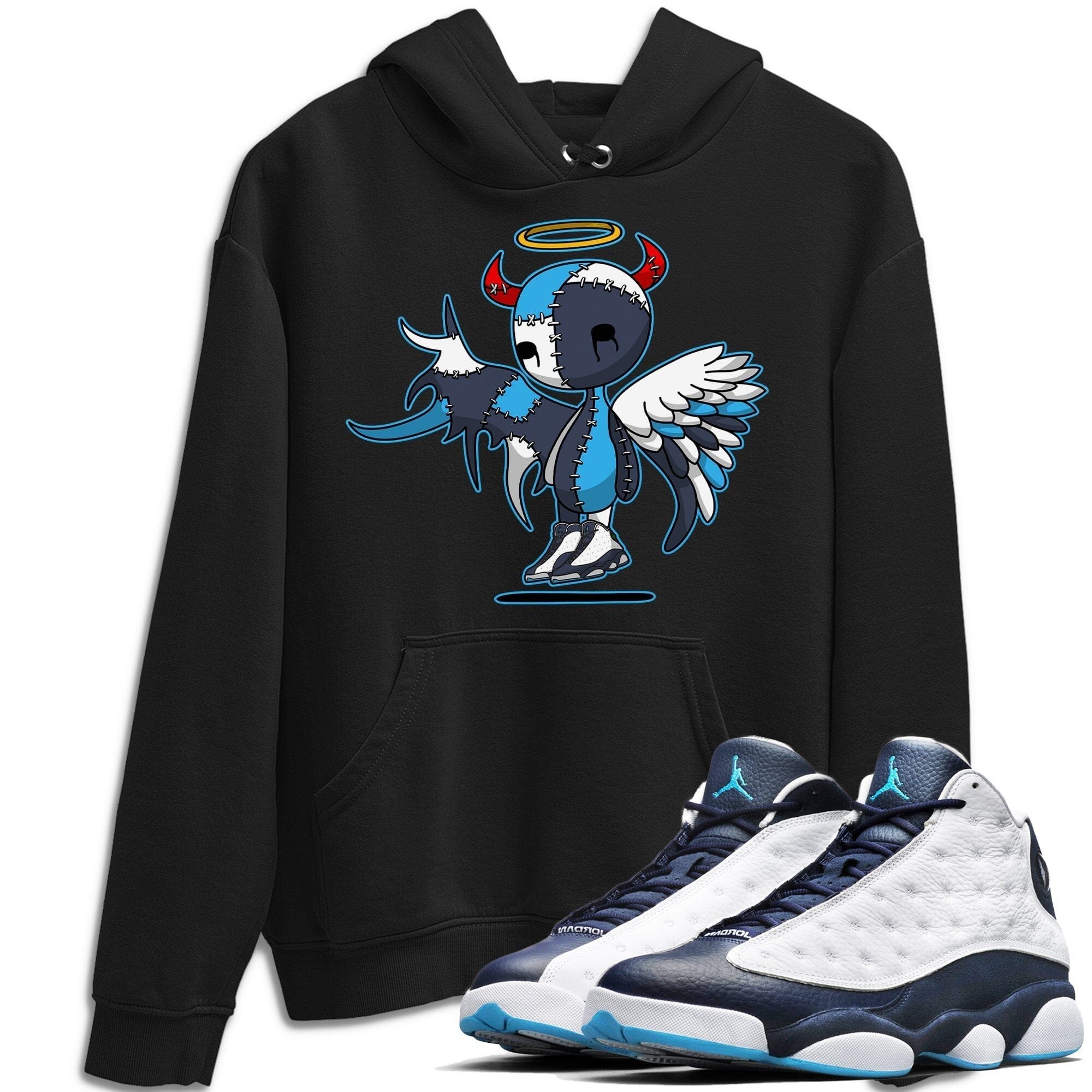Jordan 13 Obsidian Shirt To Match Jordans Devil Angel Sneaker Tees Jordan 13 Obsidian Drip Gear Zone Sneaker Matching Clothing Unisex Shirts
