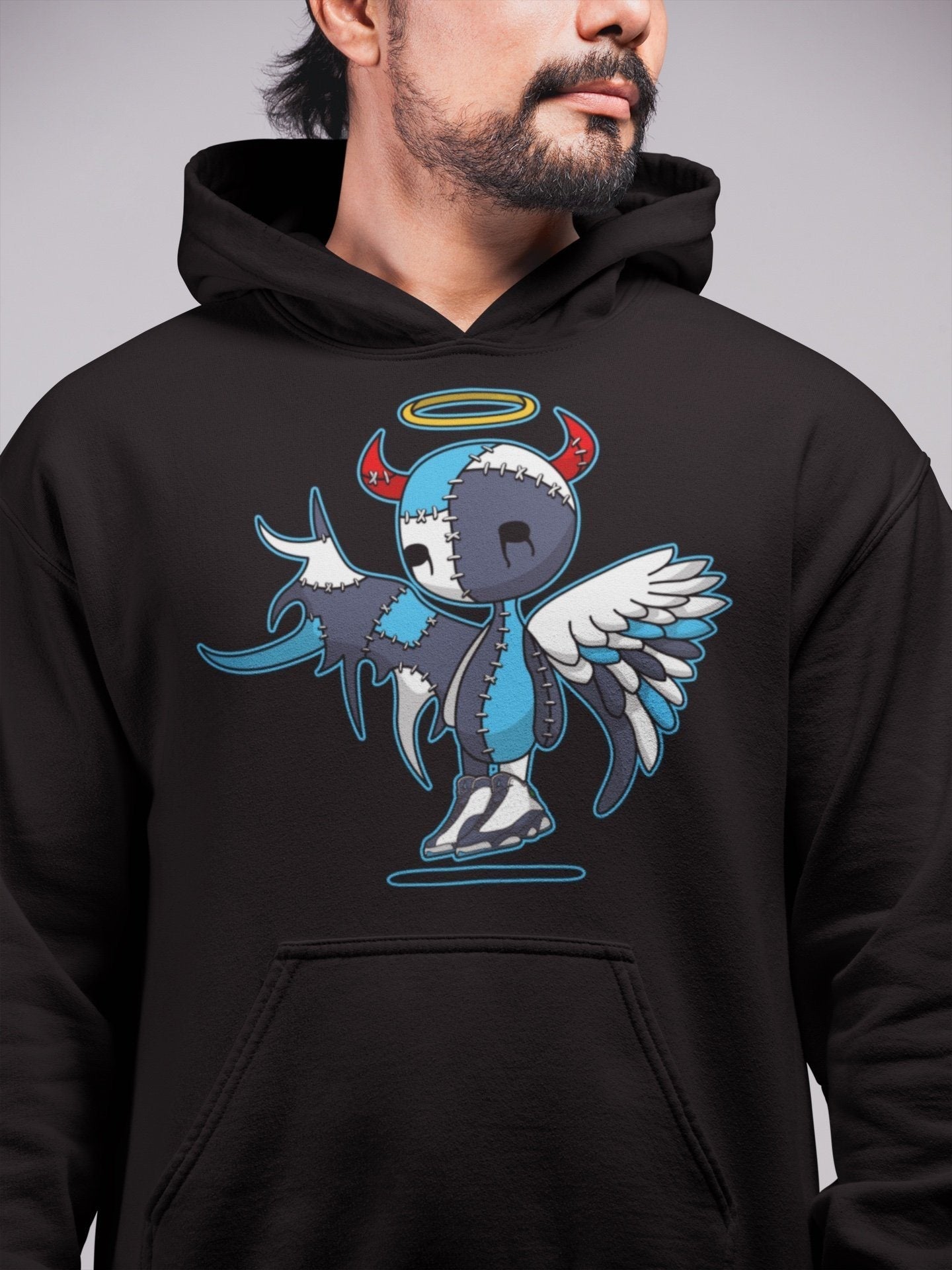 Jordan 13 Obsidian Shirt To Match Jordans Devil Angel Sneaker Tees Jordan 13 Obsidian Drip Gear Zone Sneaker Matching Clothing Unisex Shirts