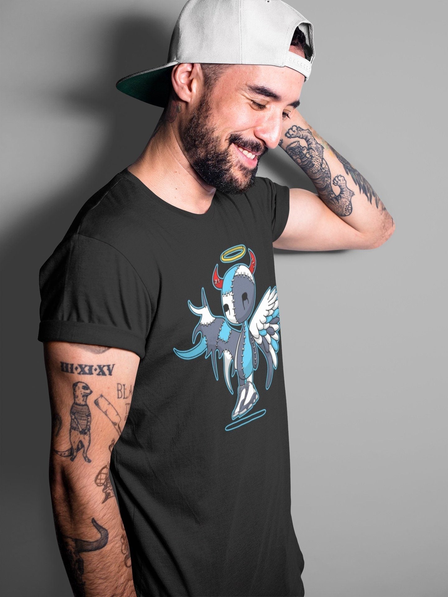 Jordan 13 Obsidian Shirt To Match Jordans Devil Angel Sneaker Tees Jordan 13 Obsidian Drip Gear Zone Sneaker Matching Clothing Unisex Shirts