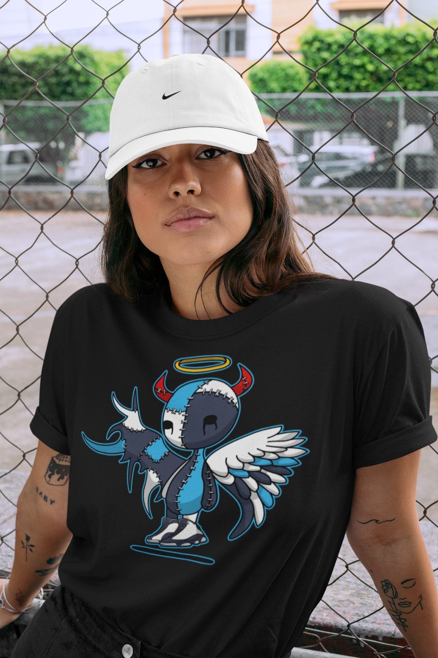 Jordan 13 Obsidian Shirt To Match Jordans Devil Angel Sneaker Tees Jordan 13 Obsidian Drip Gear Zone Sneaker Matching Clothing Unisex Shirts