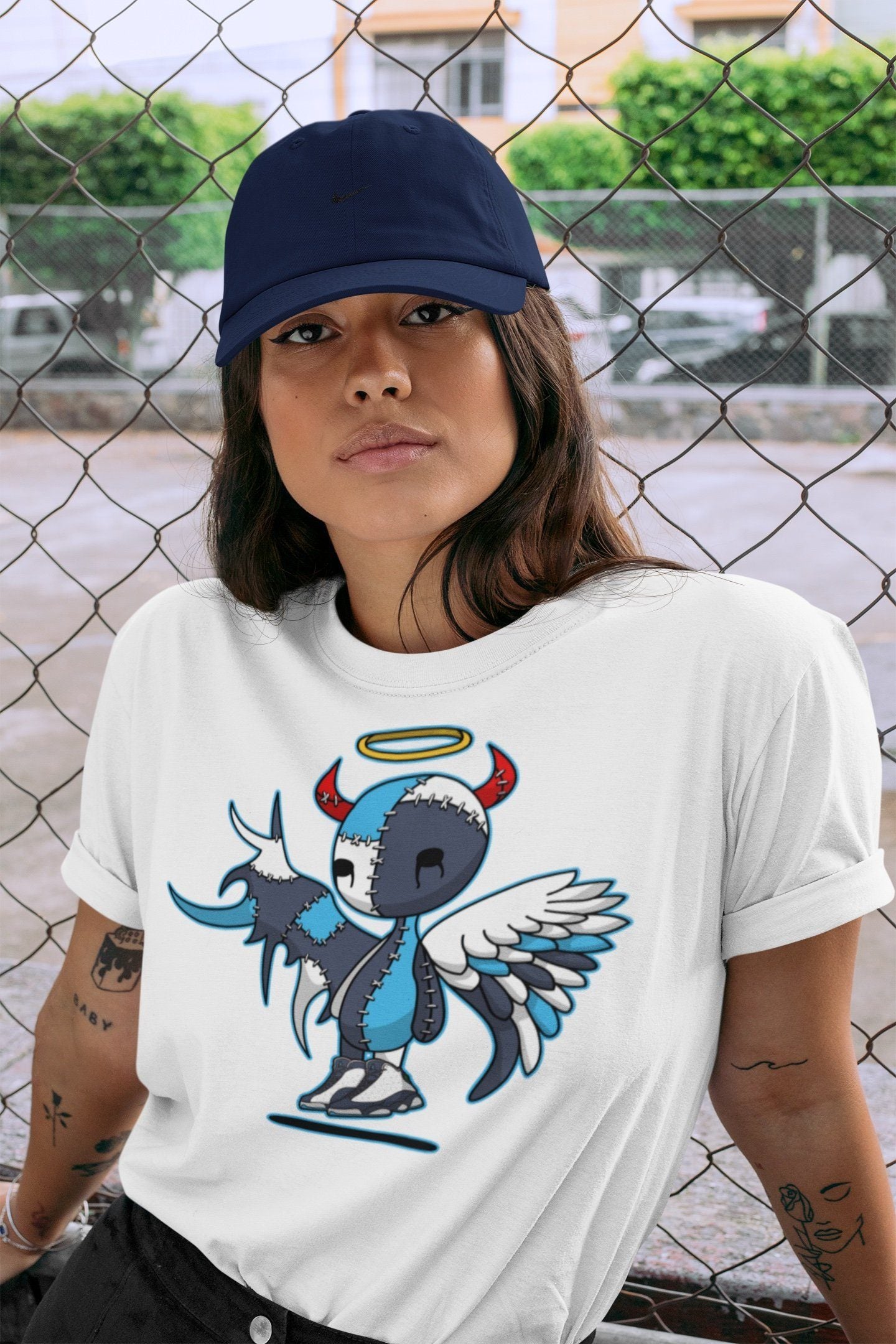 Jordan 13 Obsidian Shirt To Match Jordans Devil Angel Sneaker Tees Jordan 13 Obsidian Drip Gear Zone Sneaker Matching Clothing Unisex Shirts