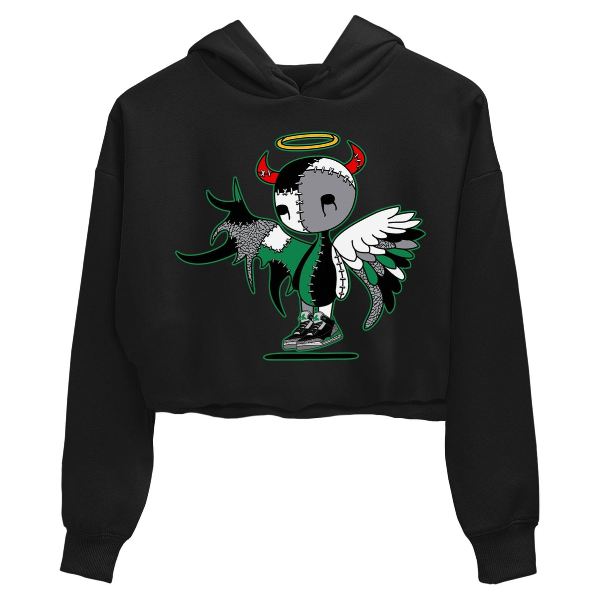 Jordan 3 Pine Green Sneaker Matching T-Shirt Devil Angel Sneaker Tees Jordan 3 Pine Green Sneaker Release Tees Women's Shirts